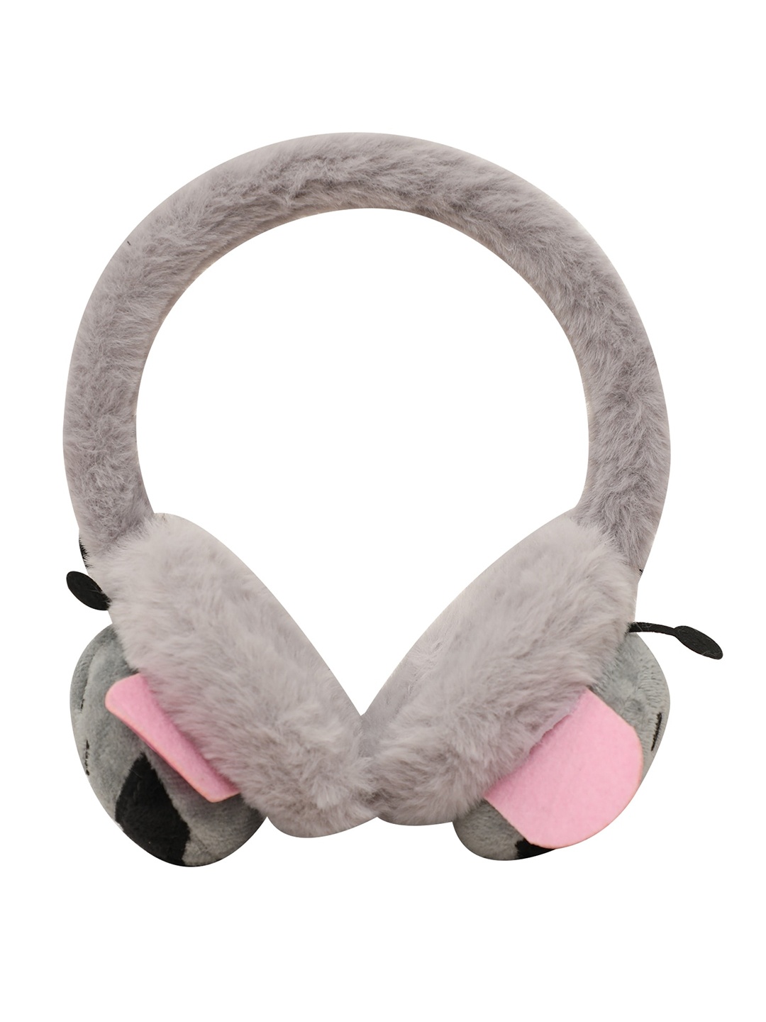 

FabSeasons Unisex Kids Grey & Black Ear Muffs
