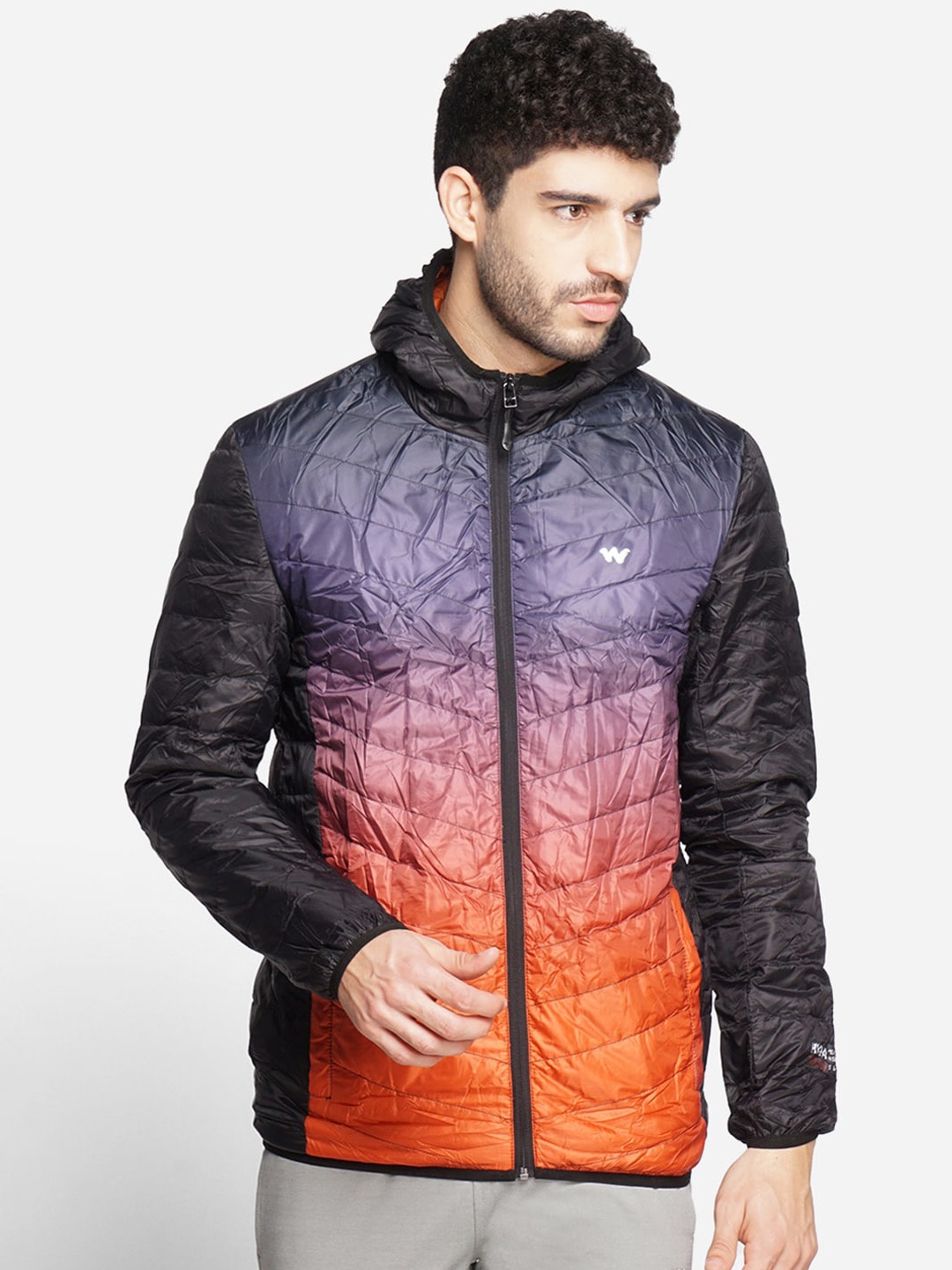 

Wildcraft Men Black Orange Insulator Outdoor Puffer Jacket