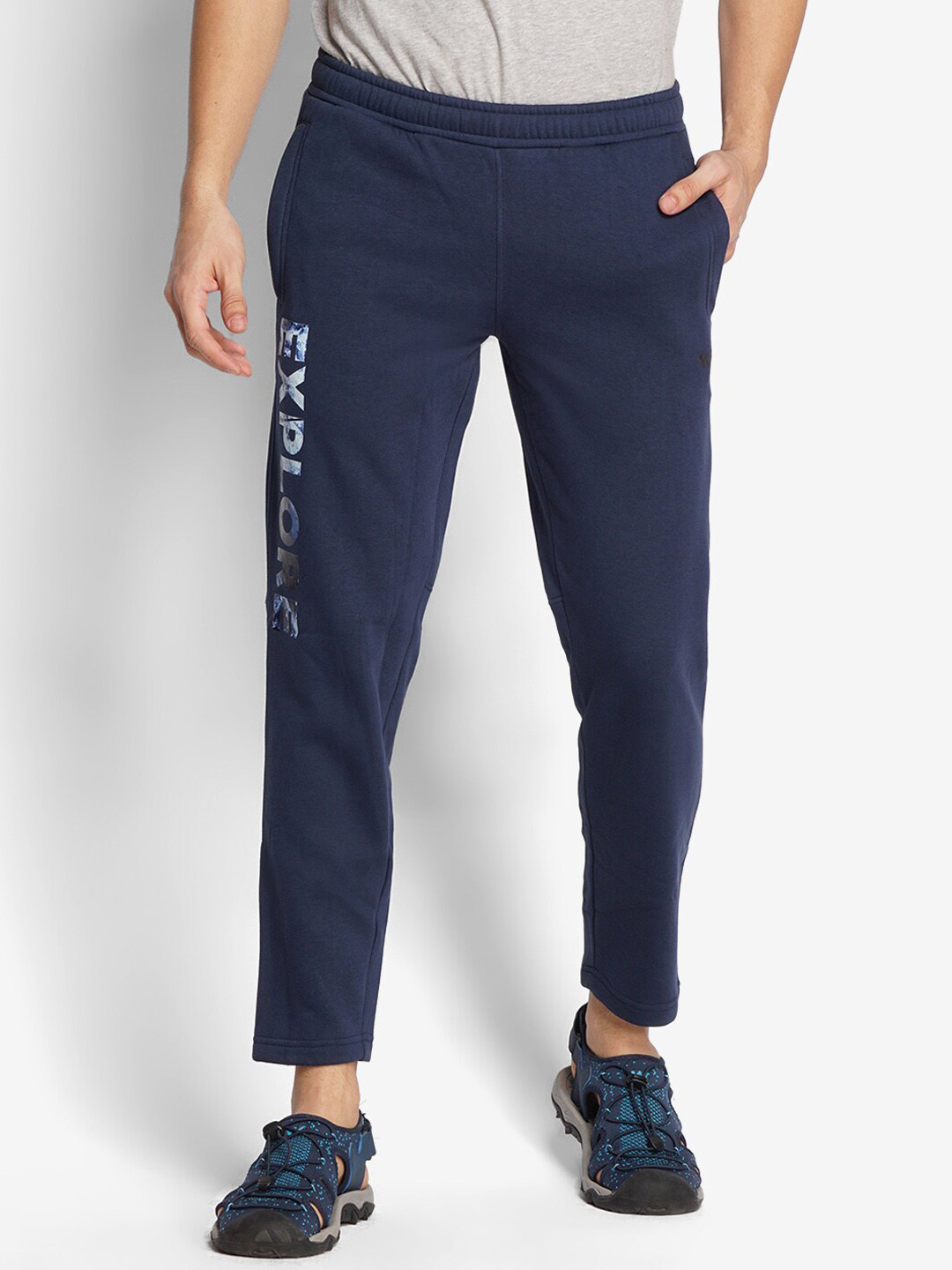 

Wildcraft Men Navy Blue Cotton Sports Track Pants