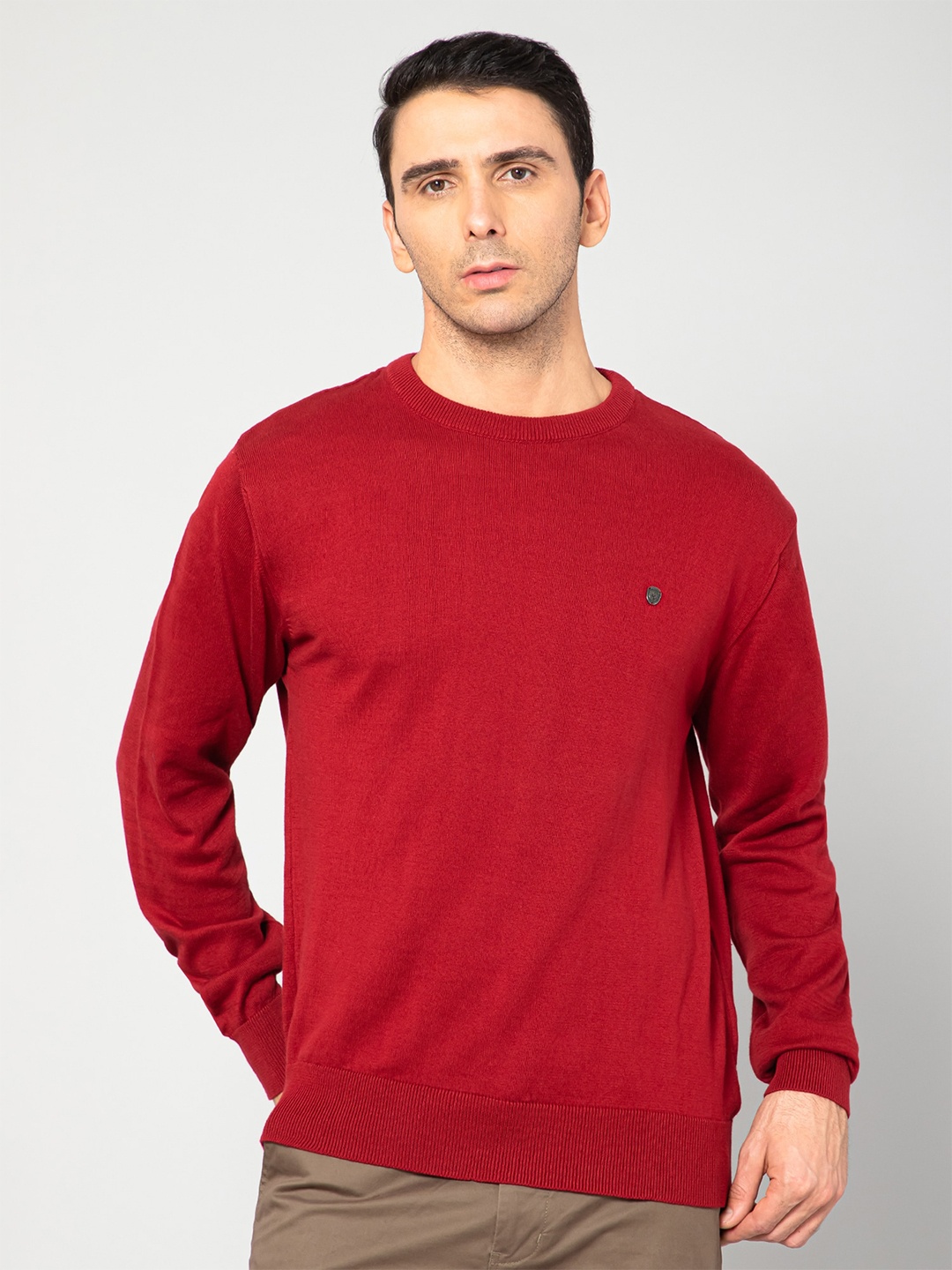 

Cantabil Men Maroon Cotton Pullover