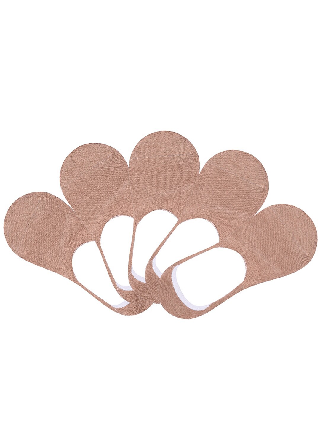 

FOOTPRINTS Pack Of 5 Beige Organic Cotton & Bamboo Shoe Liner Socks