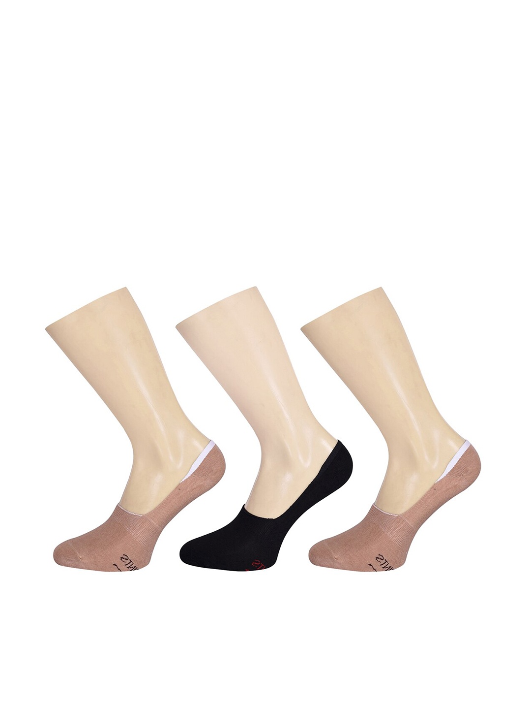 

FOOTPRINTS Pack Of 3 Antiodour Shoeliner Socks, Beige