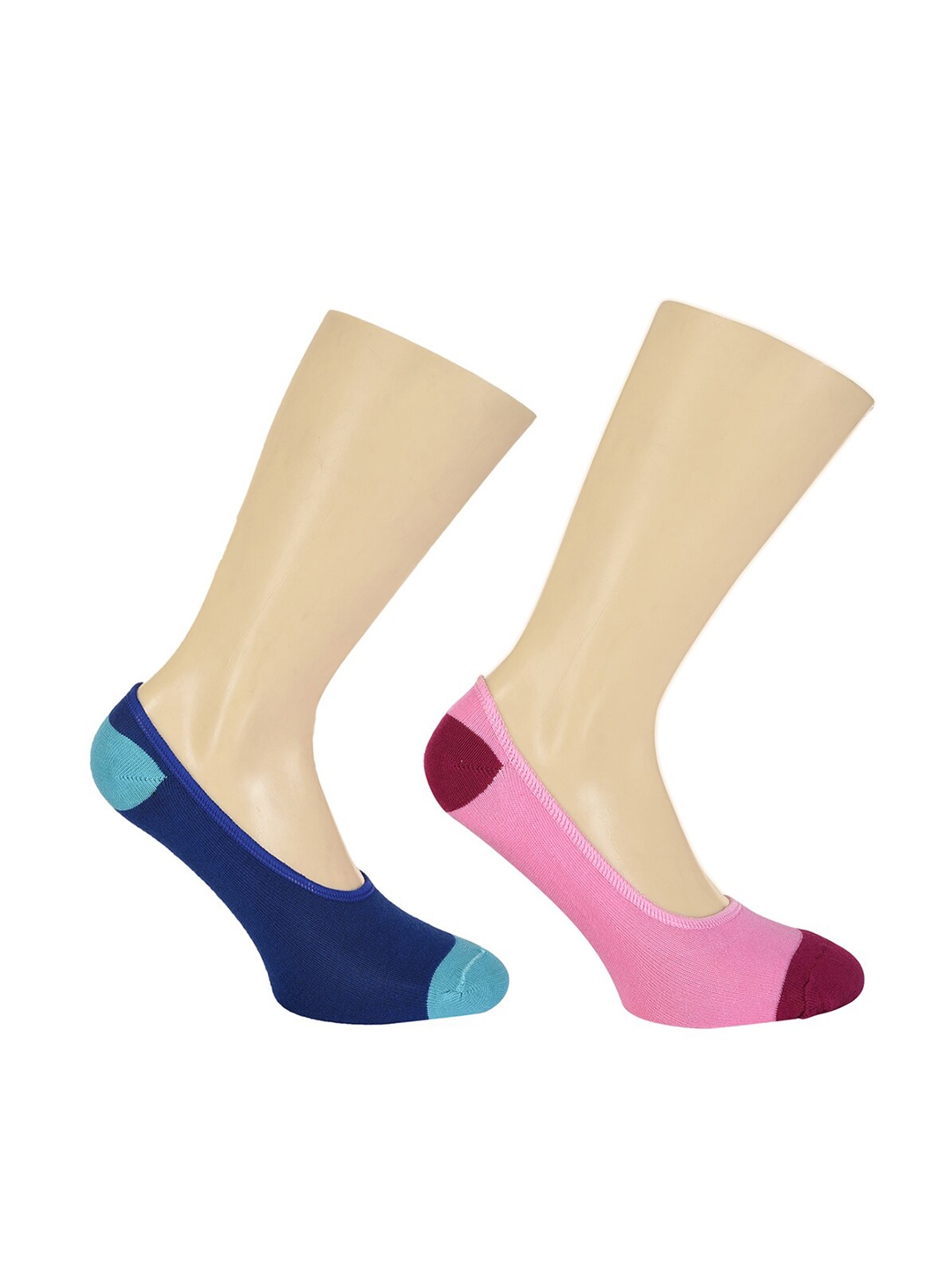 

FOOTPRINTS Pack Of 2 Blue & Pink Shoe-Liner Socks