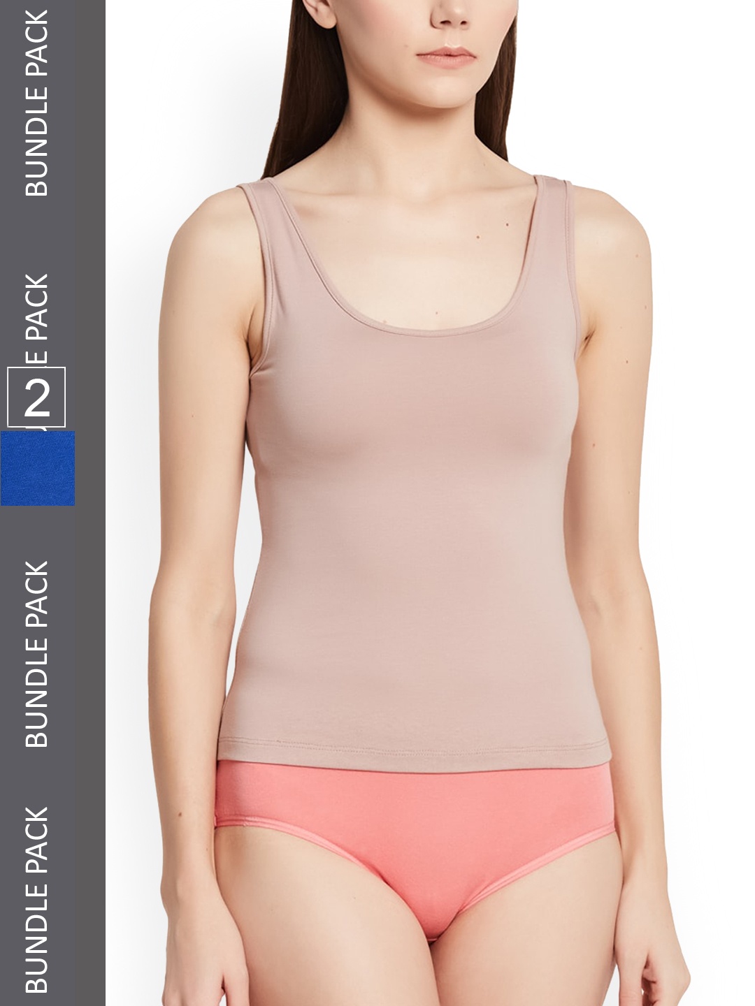 

UNMADE Women Pink and Blue Pack Of 2 Hipster Briefs UM1240