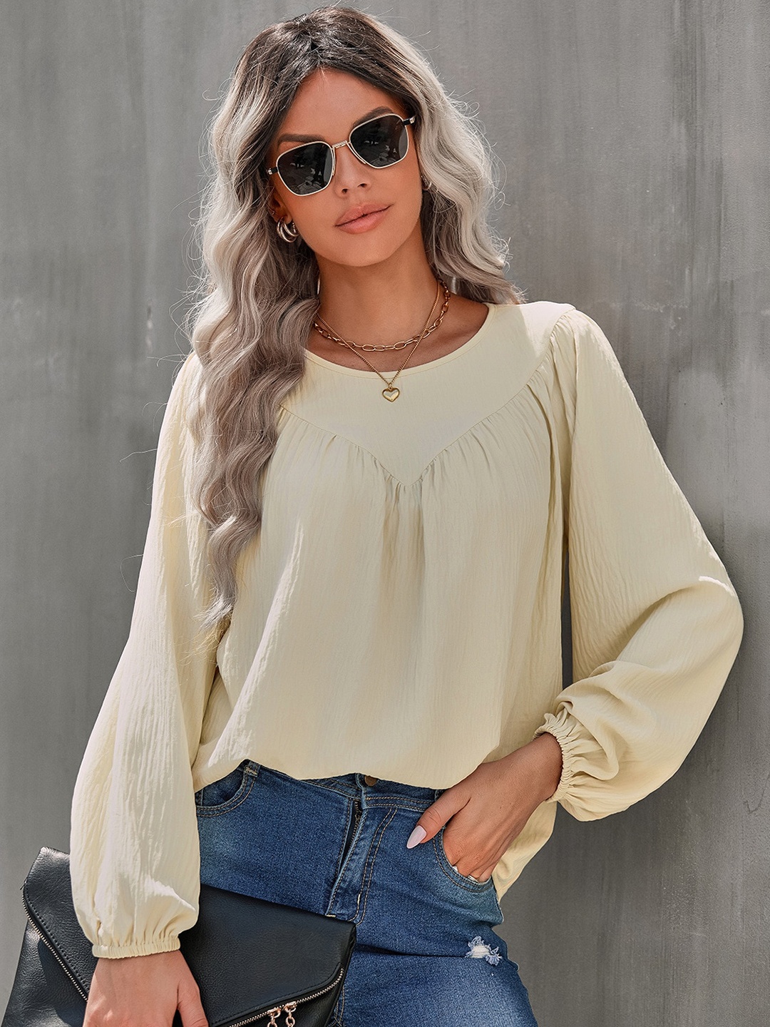 

StyleCast Beige Regular Top