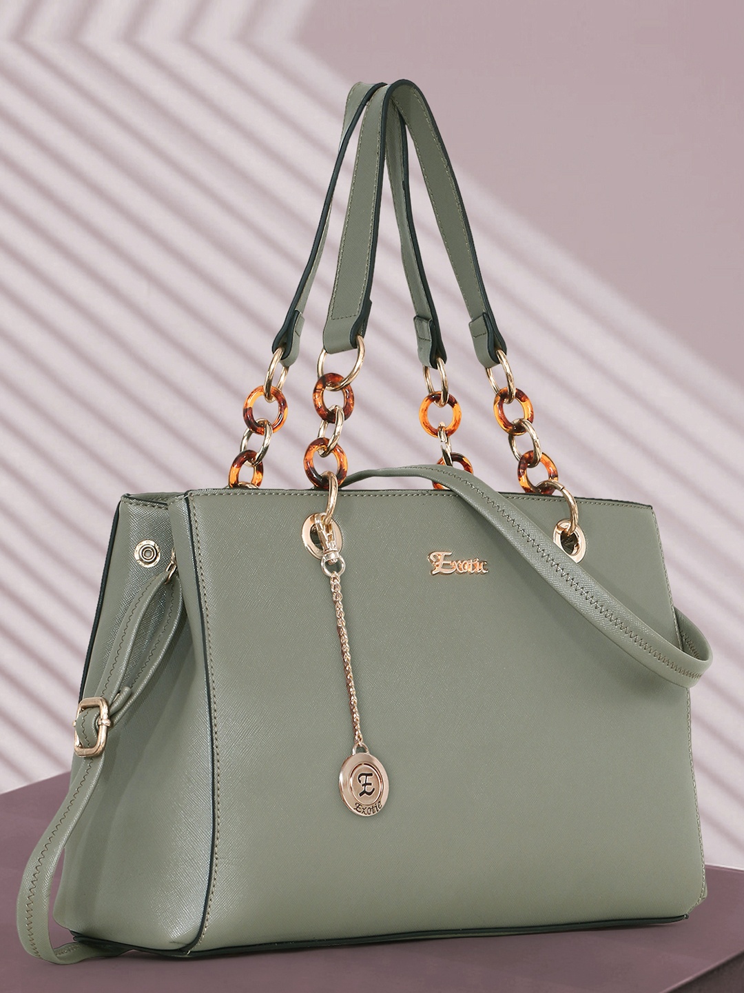 

Exotic Grey PU Structured Handheld Bag