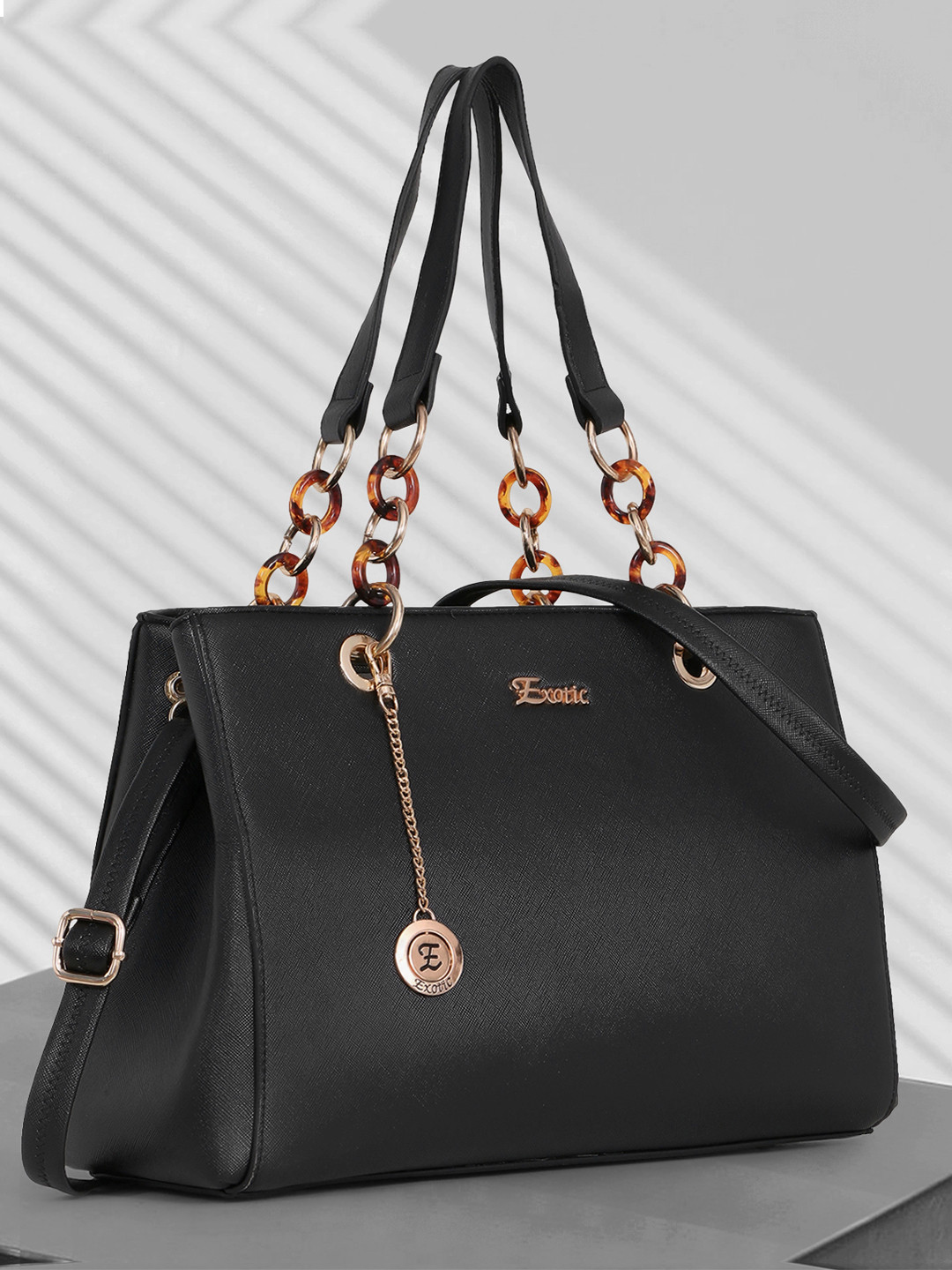 

Exotic Women Black PU Swagger Handheld Bag