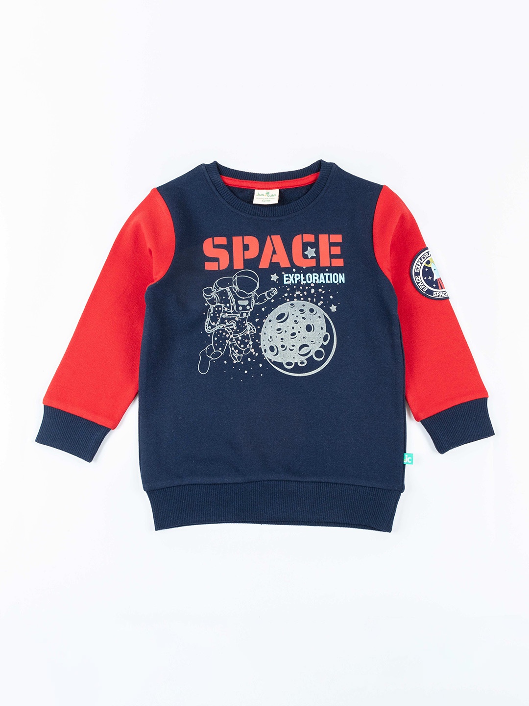 

JusCubs Boys Navy Blue Printed Cotton Sweatshirt