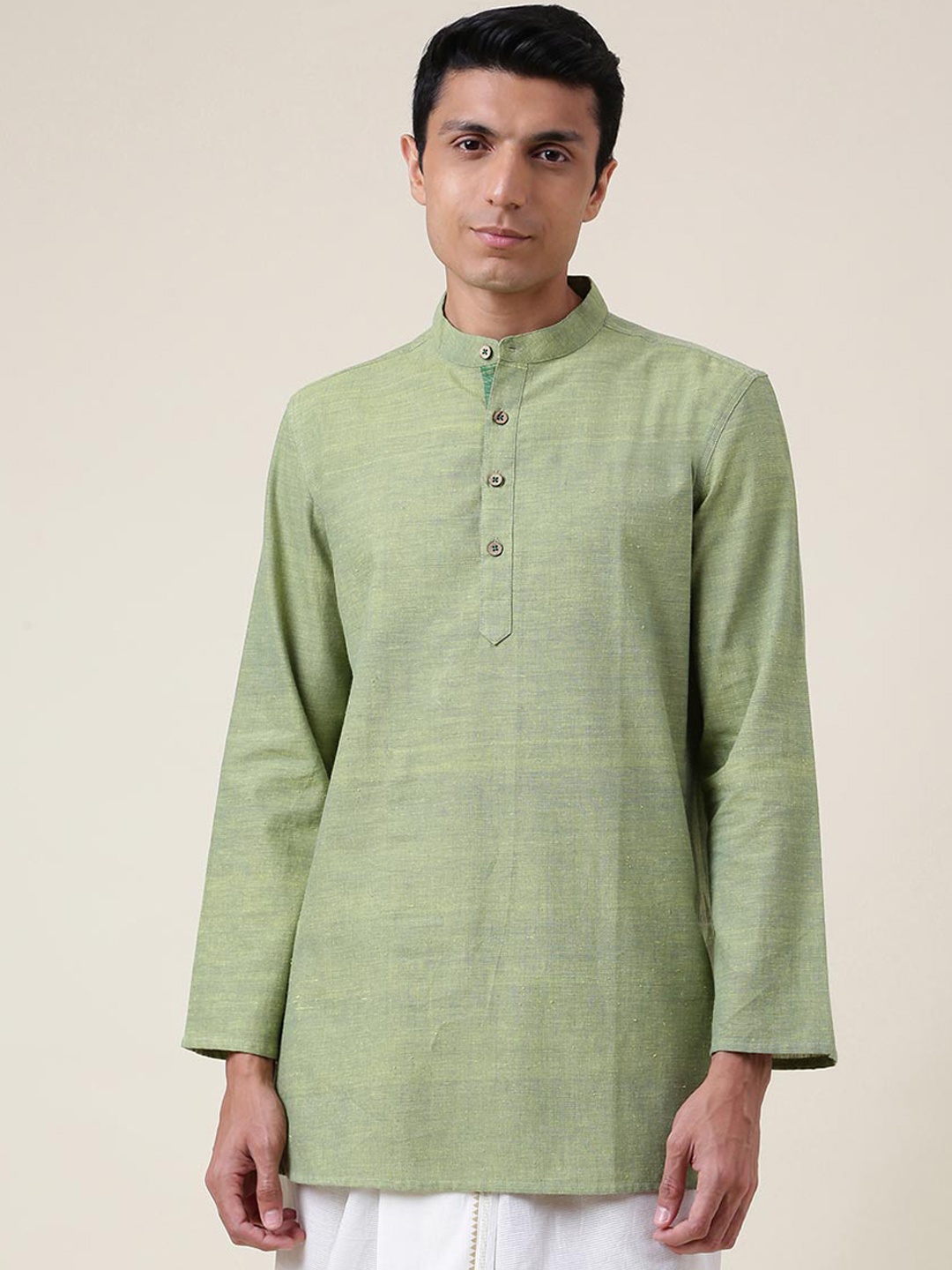 

Fabindia Men Green Cotton Kurta