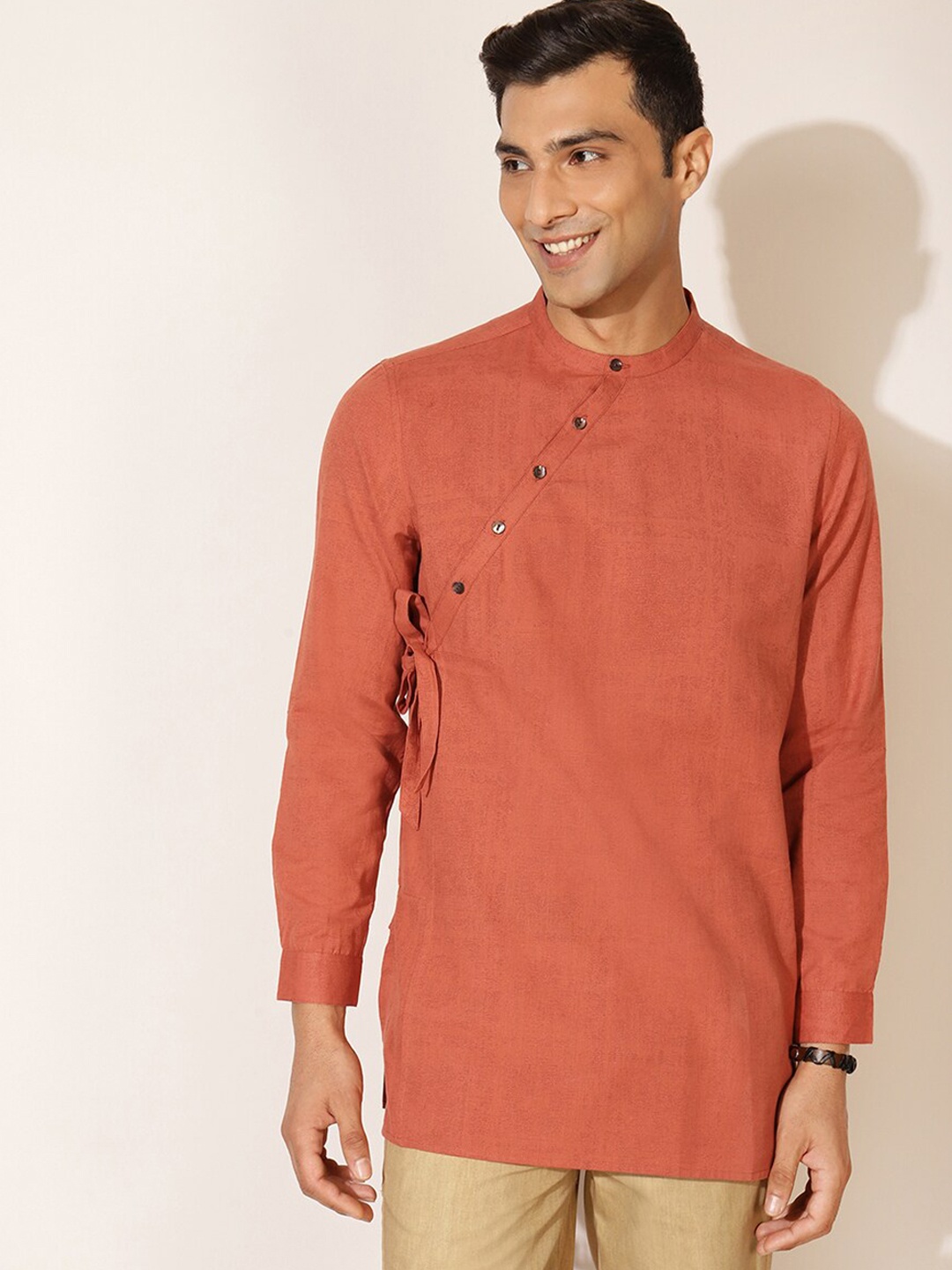 

Fabindia FabBasic Men Rust Cotton Kurta