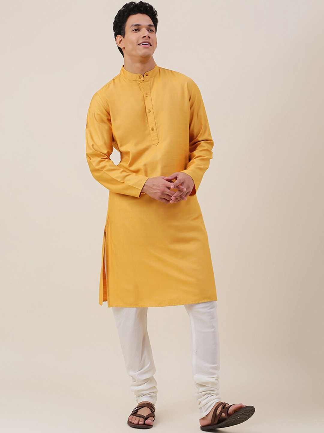 

Fabindia Men Yellow Kurta