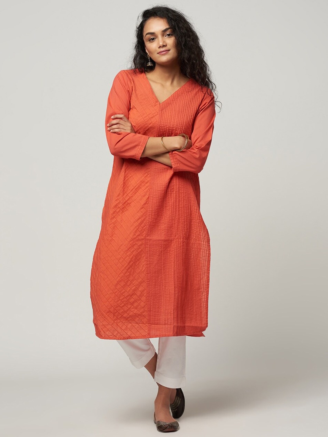 

Fabindia Women Coral Kurta