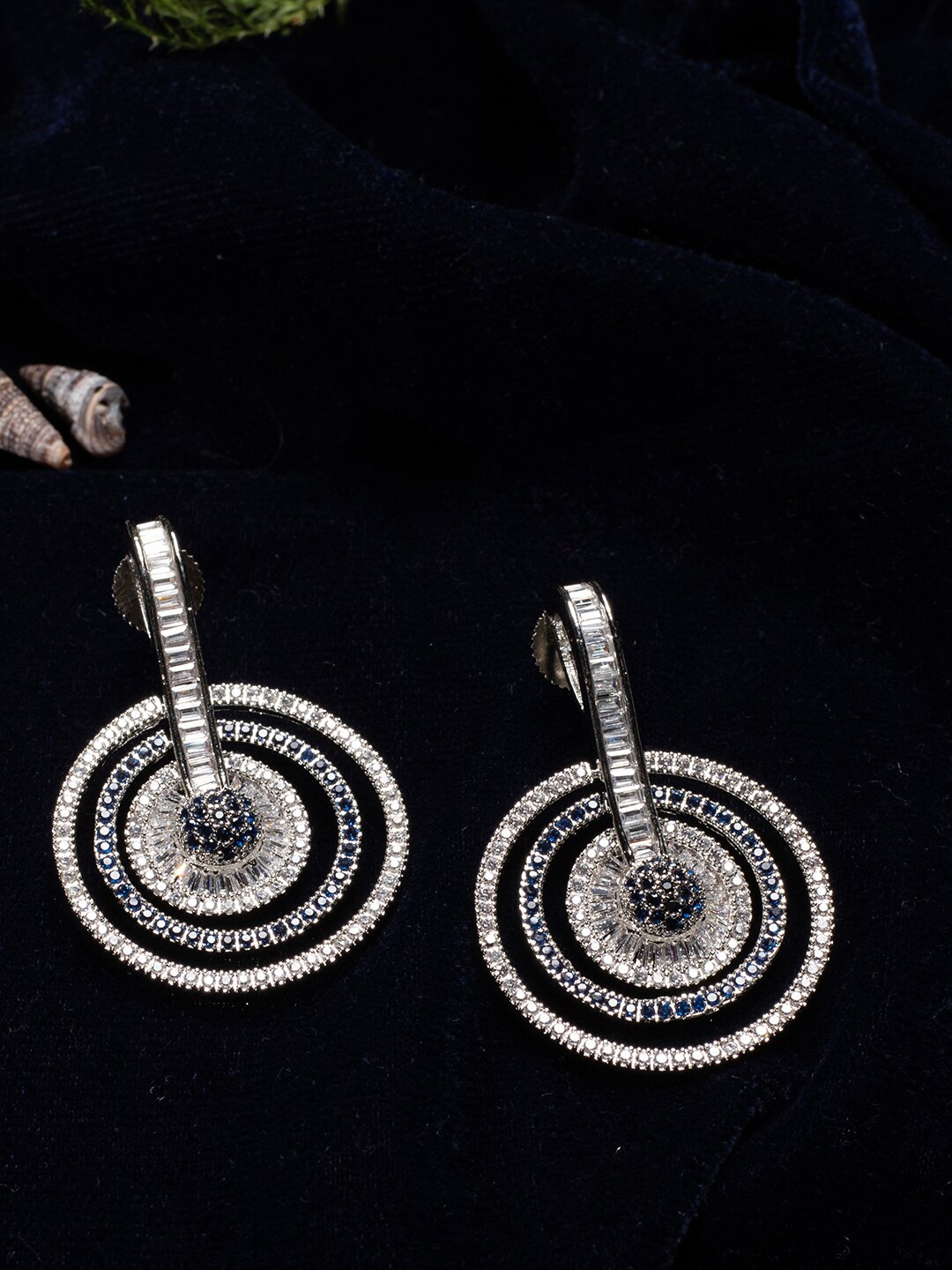 

justpeachy Blue Contemporary Studs Earrings