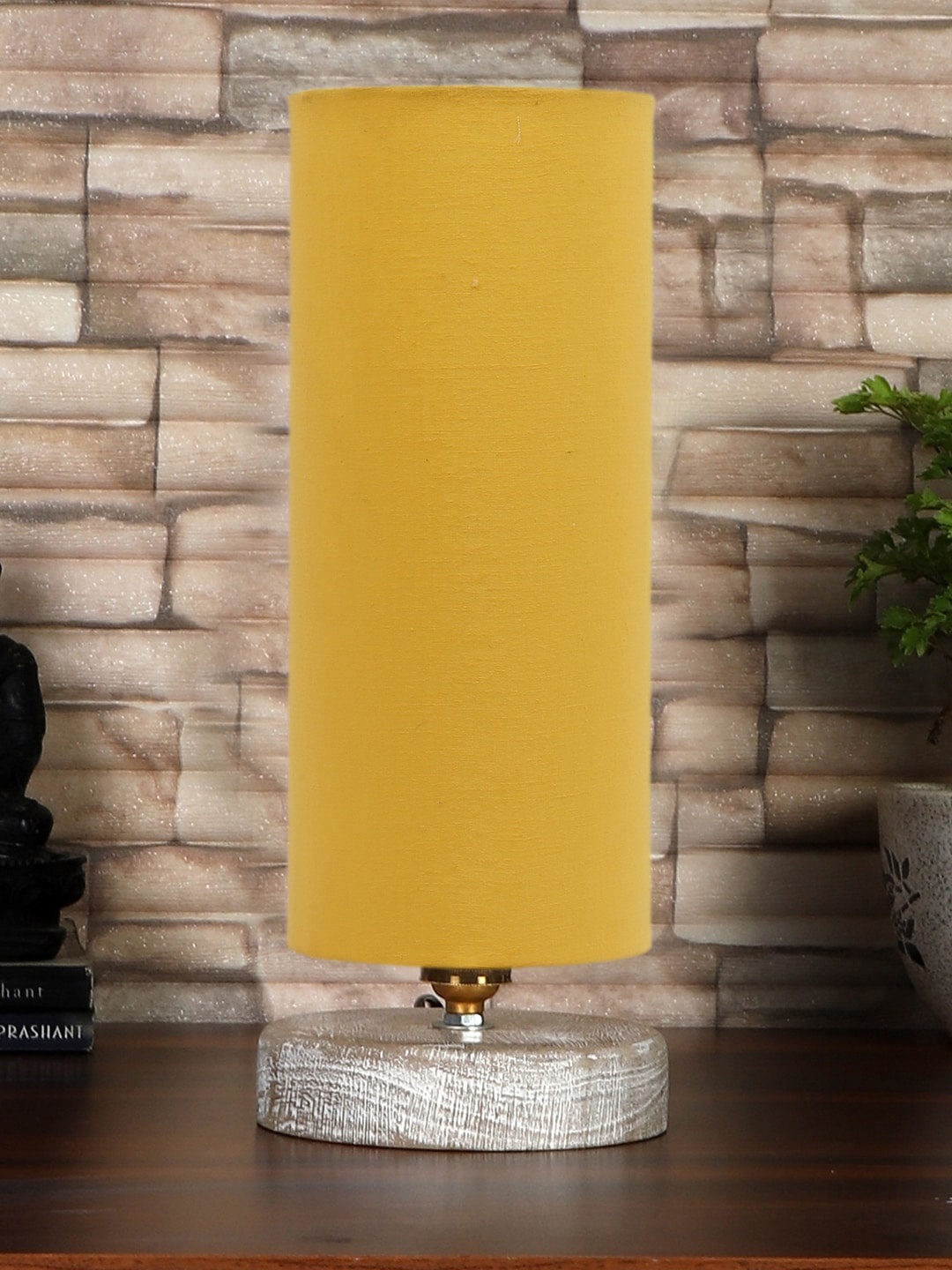 

Devansh Yellow Cylindrical Table Lamp