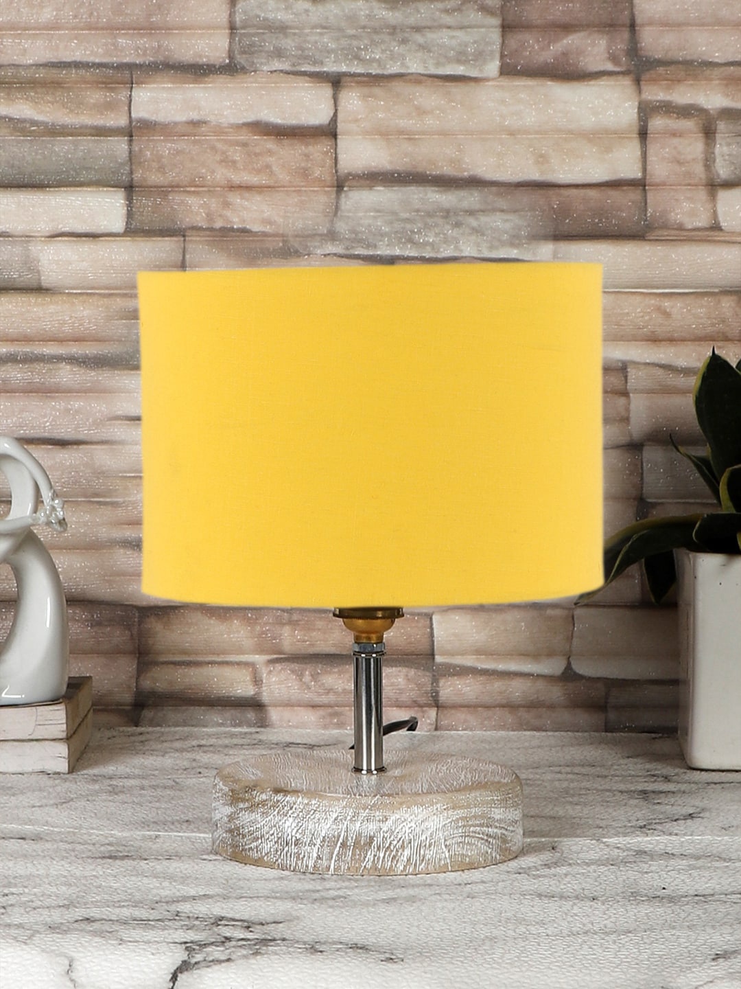 

Devansh Yellow Cylindrical Table Lamp