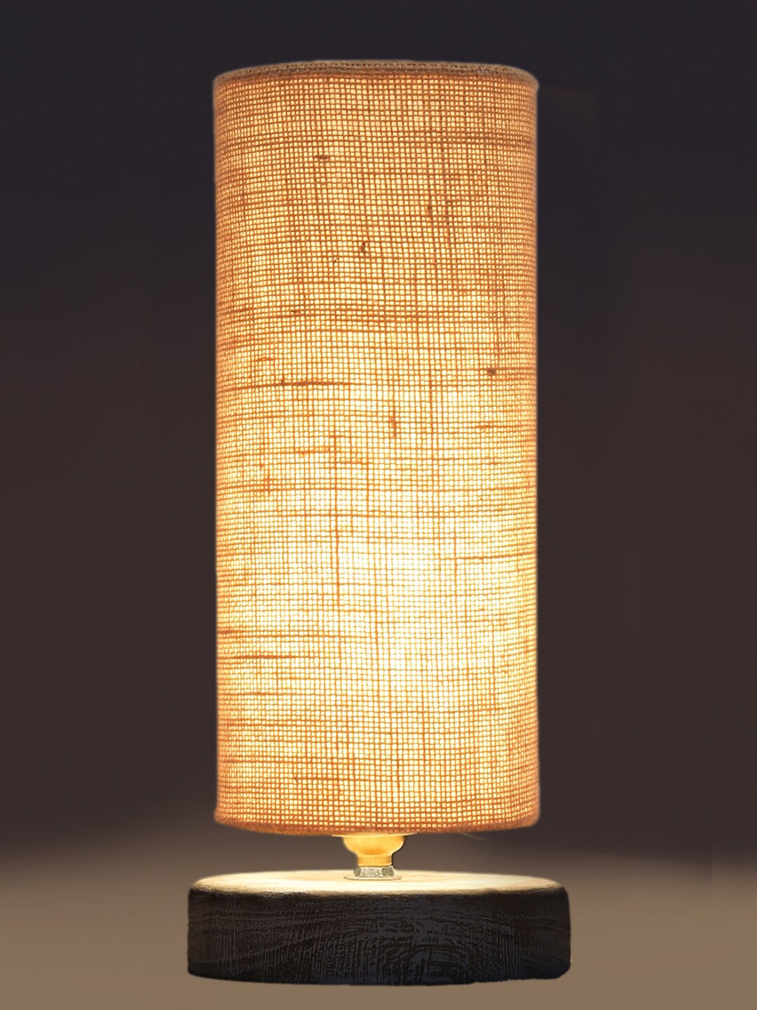 

Devansh Beige & White Jute Table Lamp with Wood Base
