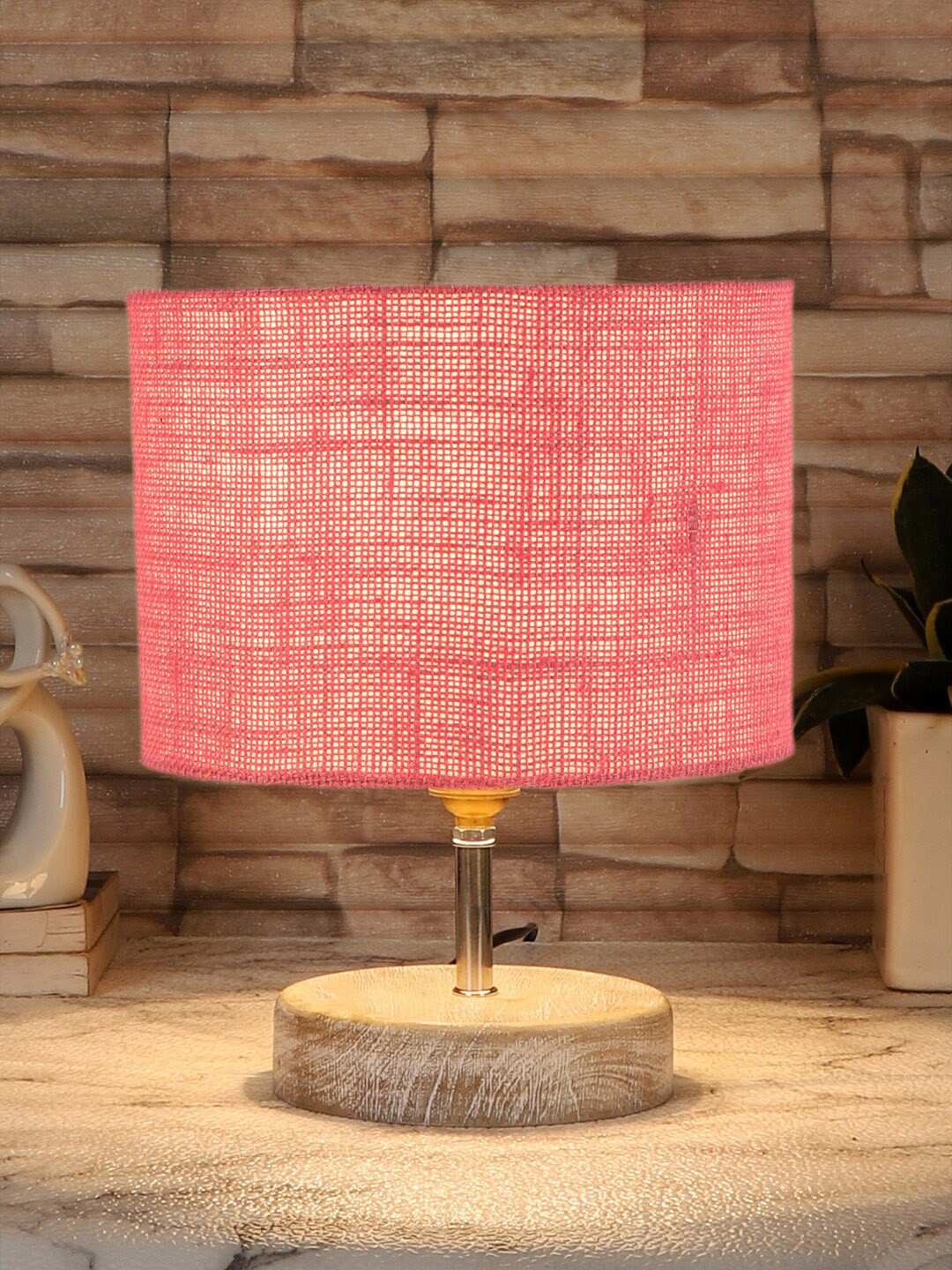 

Devansh Pink Cylindrical Table Lamp