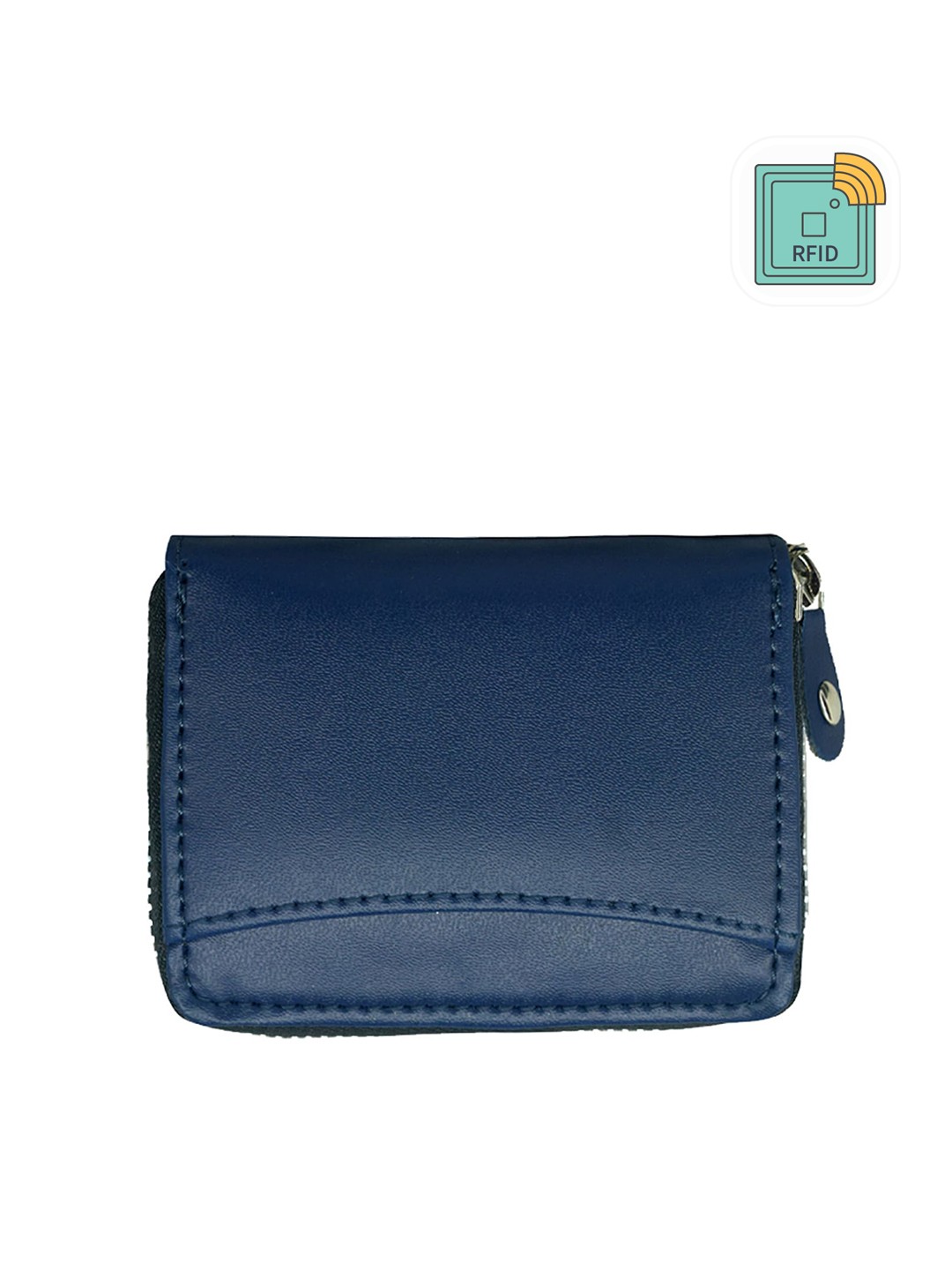 

GREEN DRAGONFLY Blue Zip Detail Zip Around Wallet