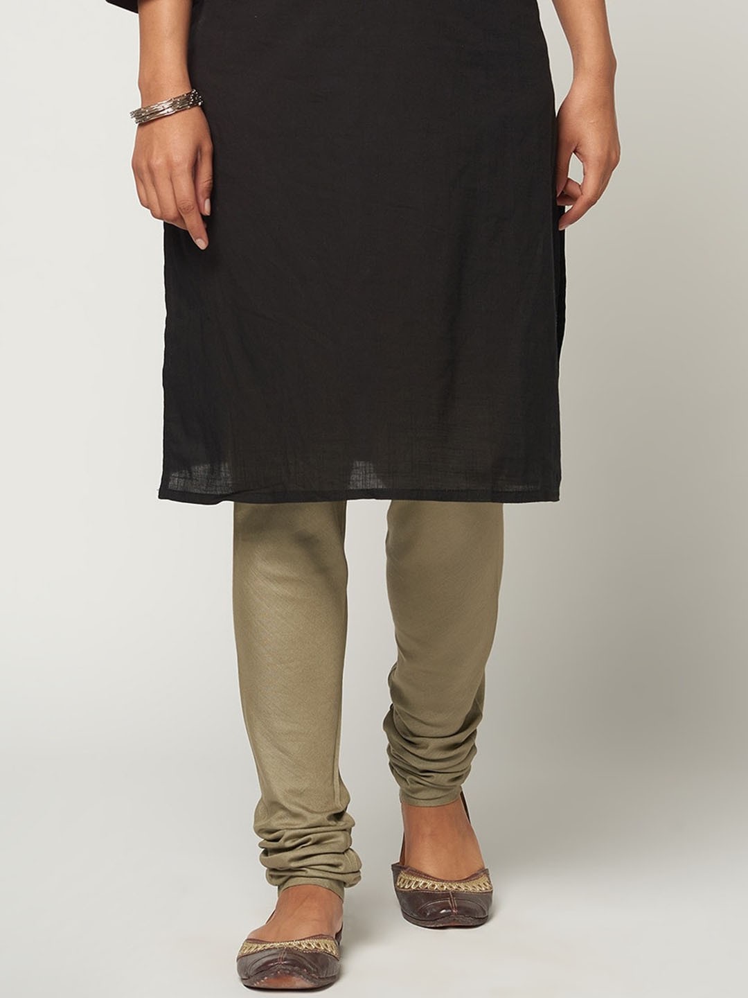 

Fabindia Women Beige Straight-Fit Churidar