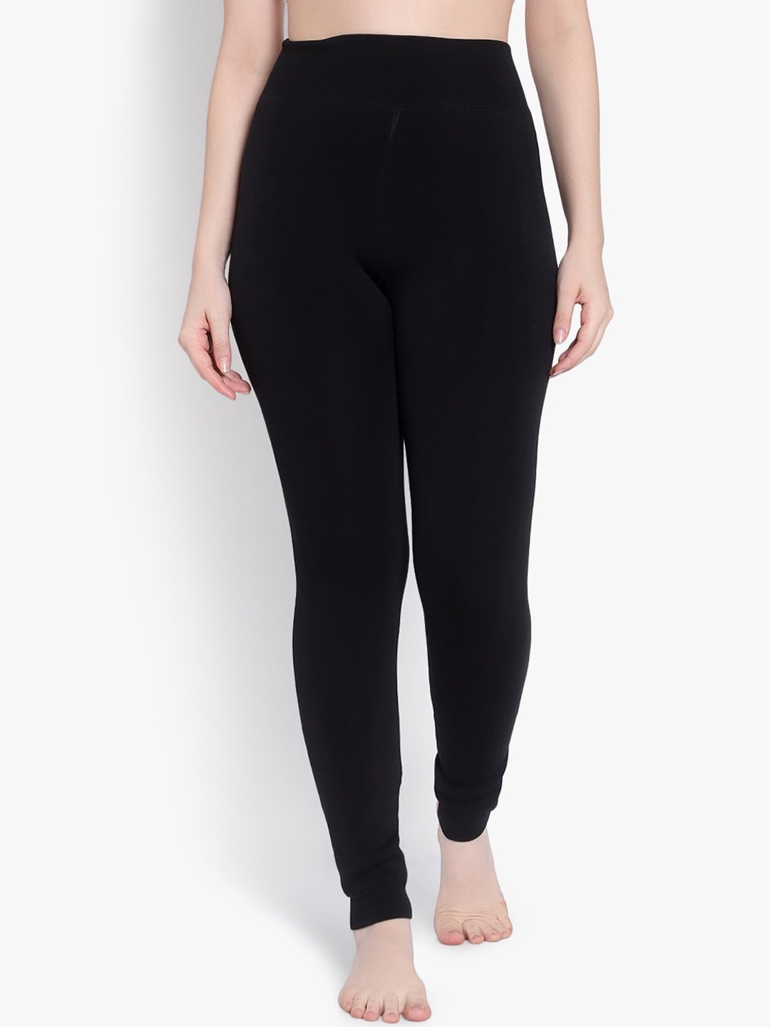 

BRACHY Women Black Solid Thermal Bottoms