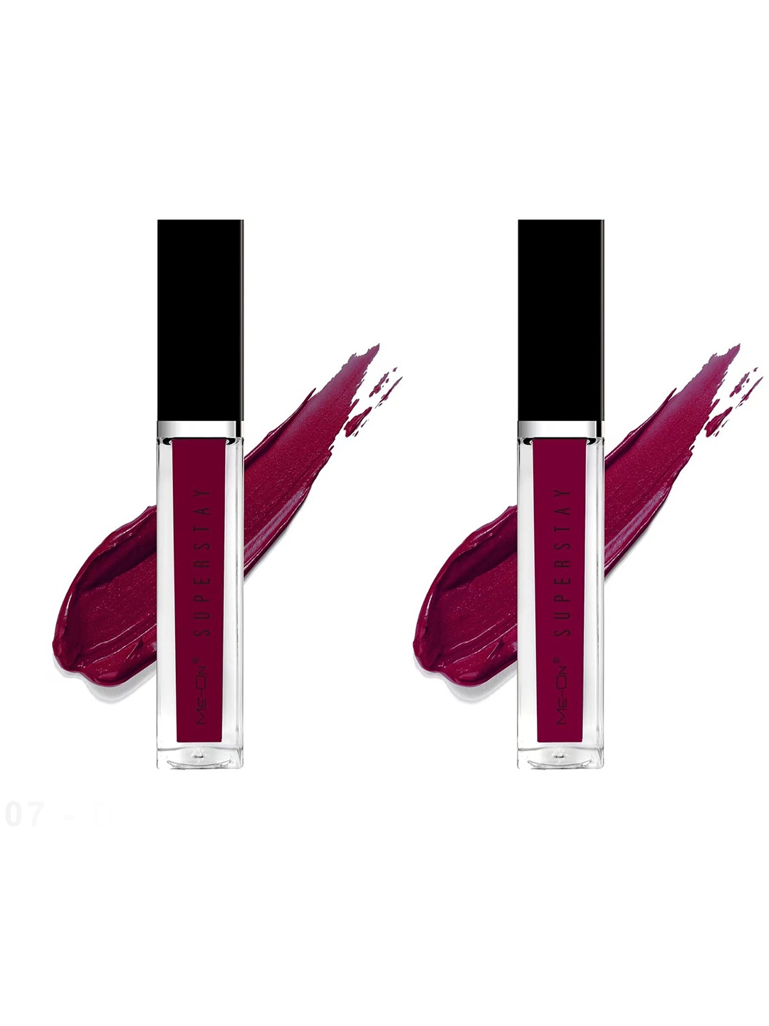 

ME-ON Set Of 2 Super Stay Lip Gloss - Deep Maroon 07 & Red Wine 12, Pink