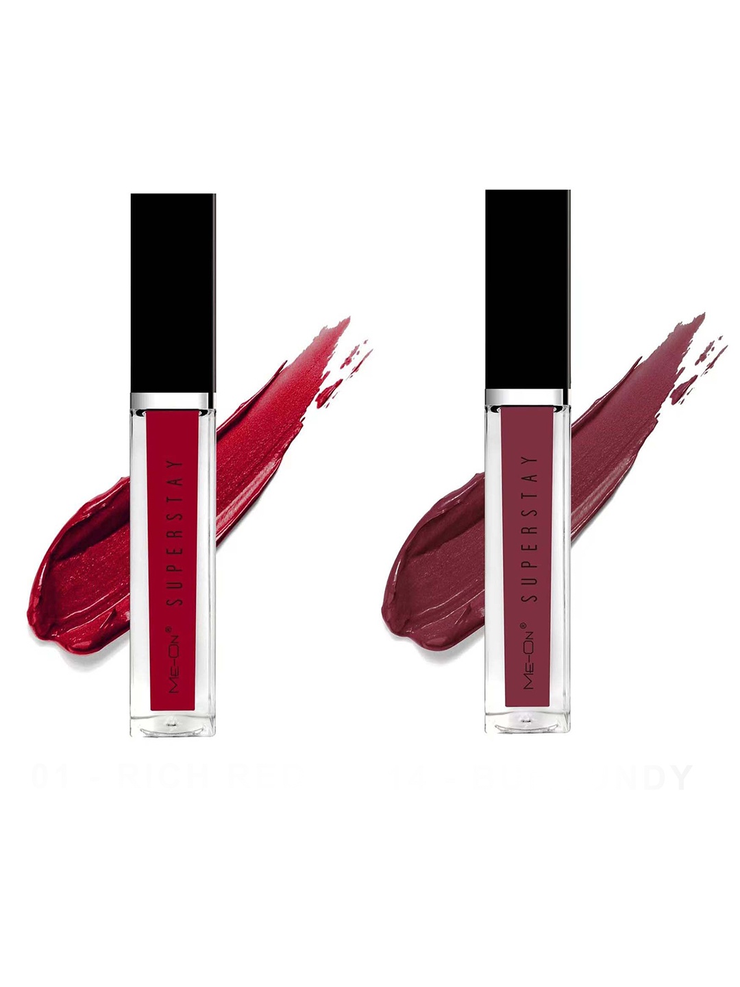 

ME-ON Set Of 2 Super Stay Lip Gloss - Rich Red 01 & Burgundy 14