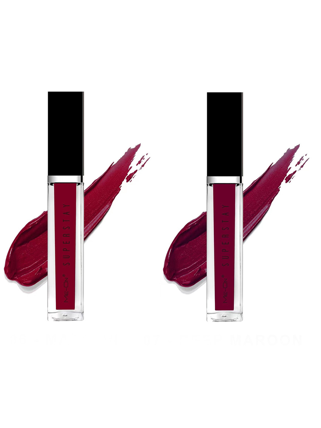 

ME-ON Set Of 2 Super Stay Lip Gloss - Maroon 06 & Deep Maroon 07, Pink