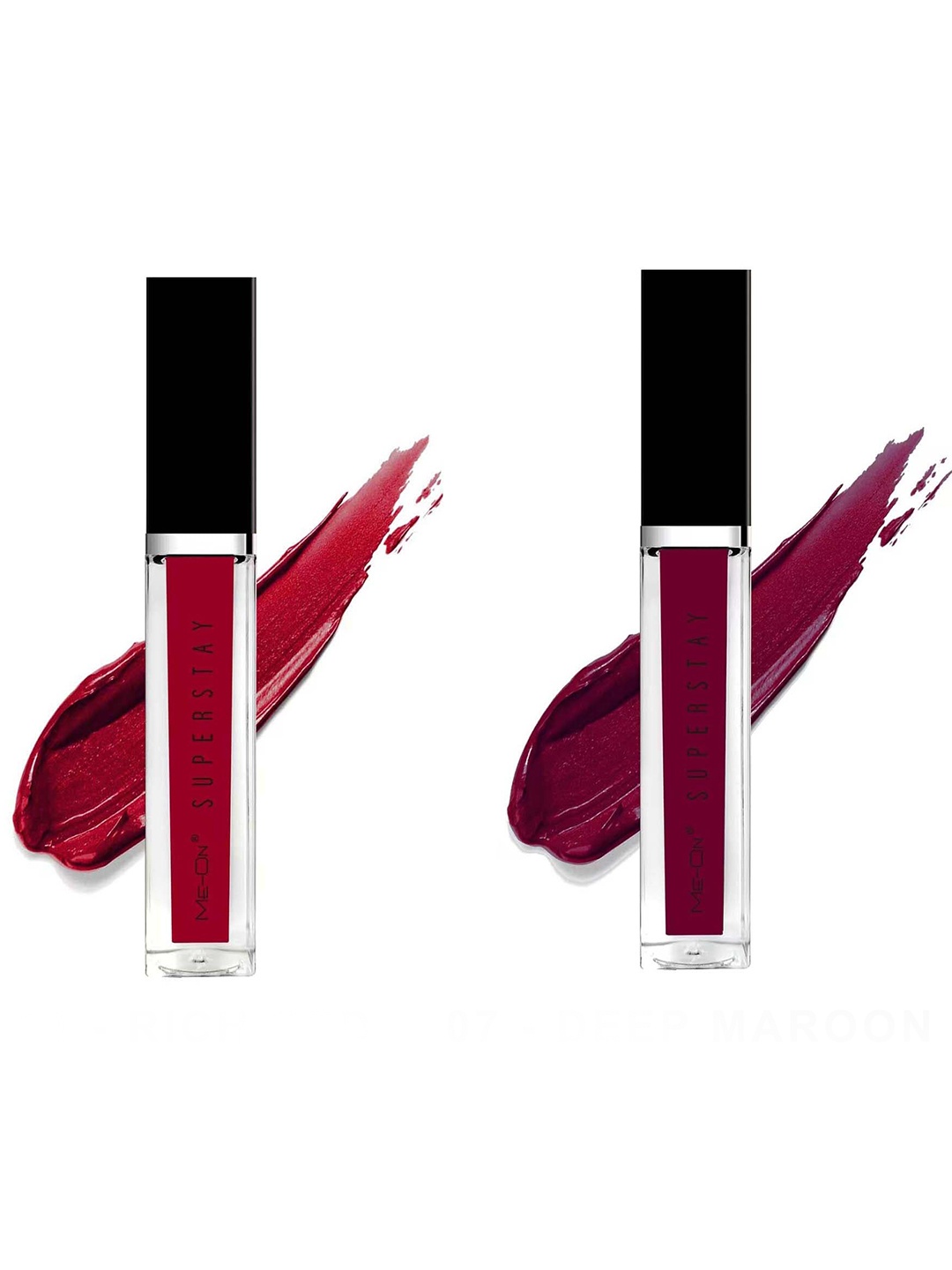 

ME-ON Set Of 2 Super Stay Lip Gloss - Rich Red 01 & Deep Maroon 07