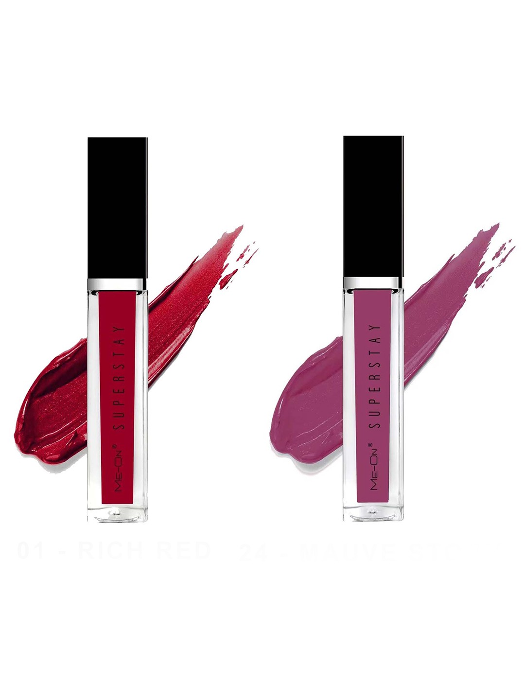 

ME-ON Set Of 2 Super Stay Lip Gloss - Rich Red 01 & Mauve Story 24