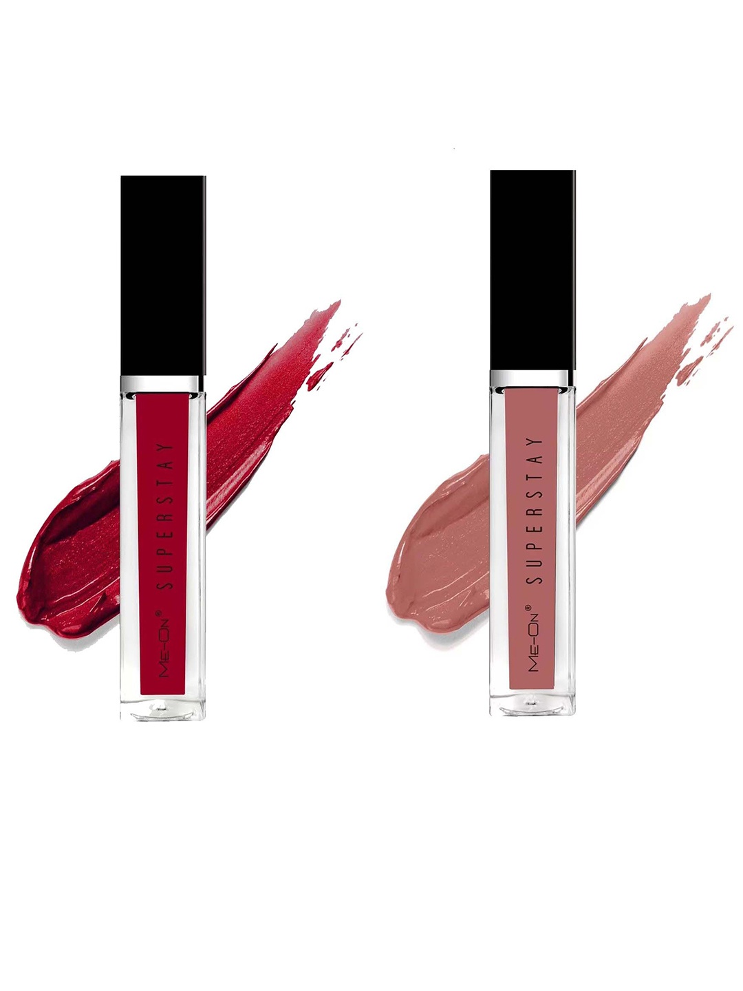 

ME-ON Set Of 2 Super Stay Lip Gloss - Rich Red 01 & Skin Kiss 21