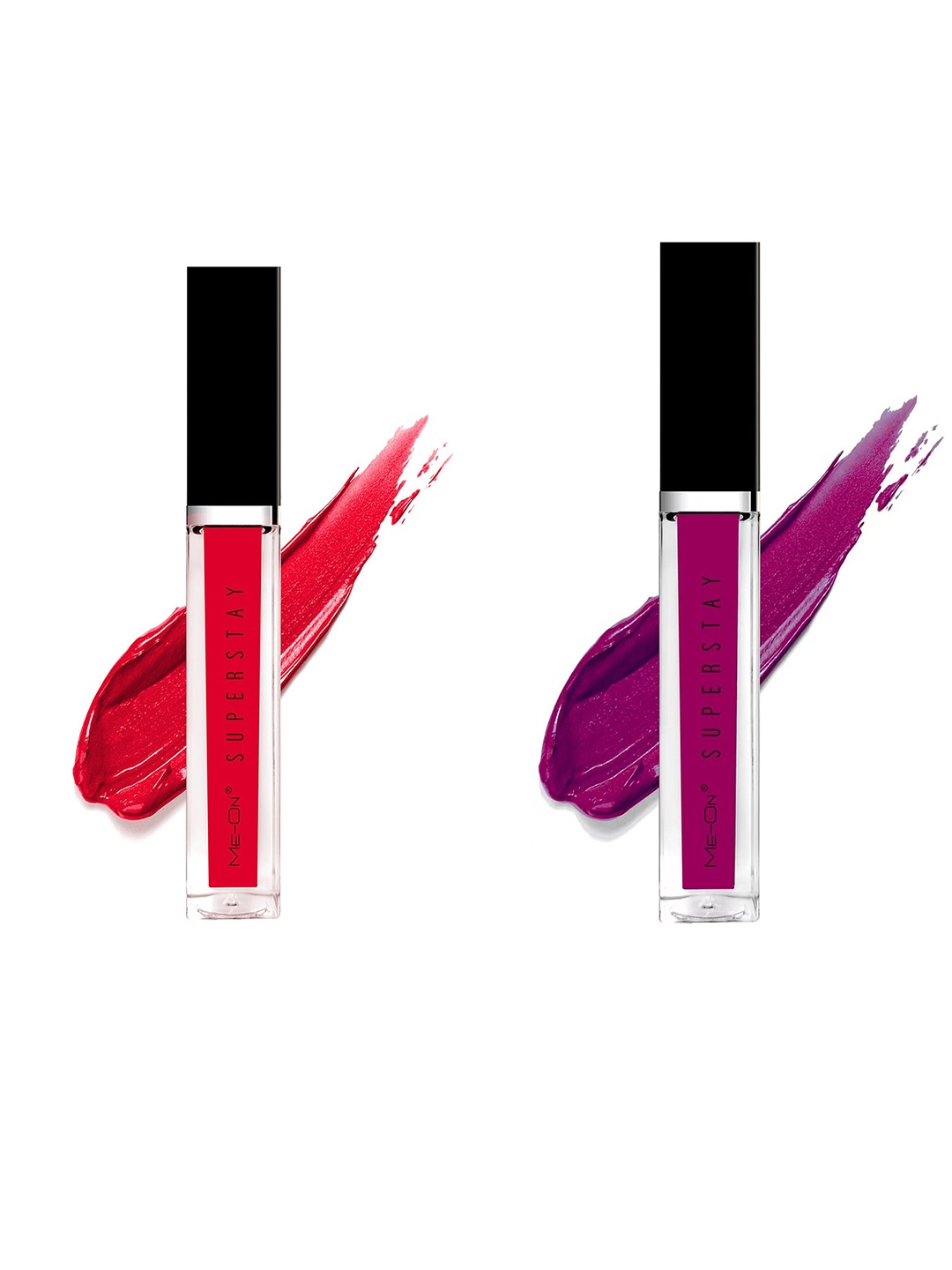 

ME-ON Set Of 2 Super Stay Lip Gloss - Seductive Red 03 & Purple Affair 03
