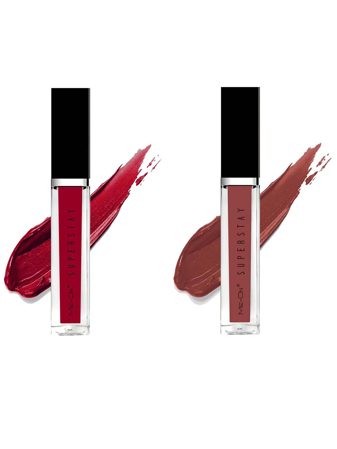 

ME-ON Set Of 2 Super Stay Lip Gloss - Rich Red 01 & Velvet Teddy 18