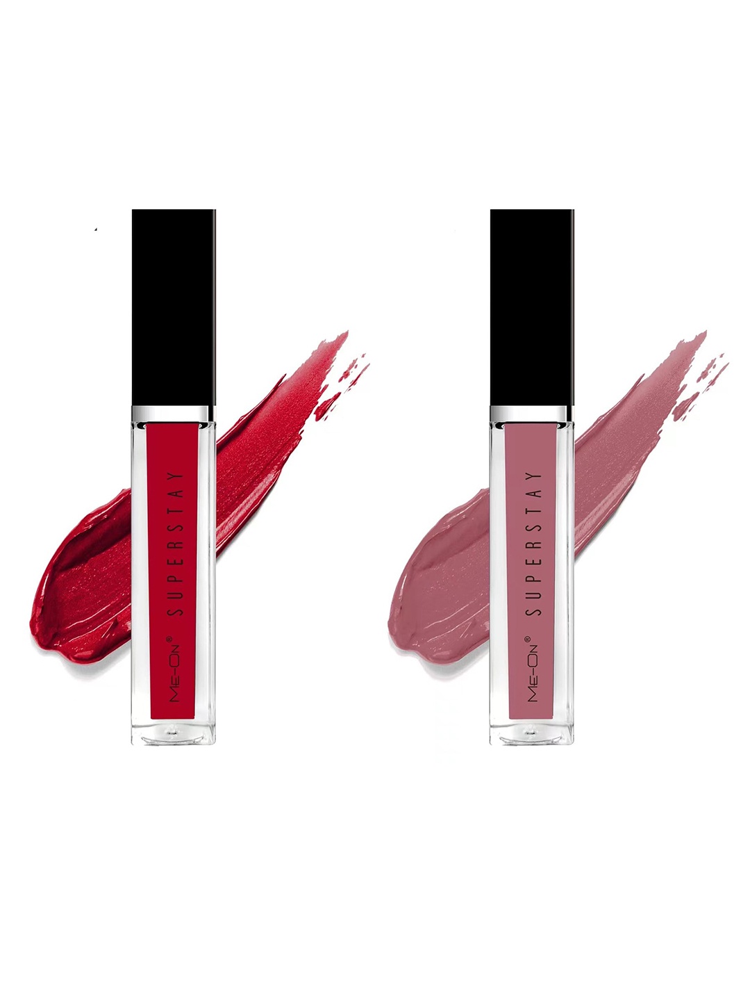 

ME-ON Set Of 2 Super Stay Lip Gloss - Rose Petal 08 & Kinda Sexy 22, Red