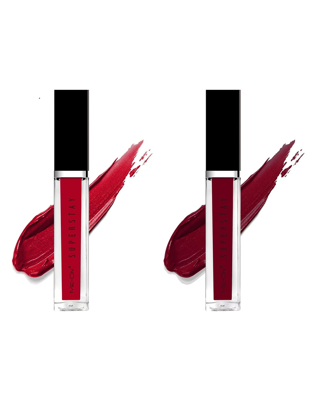 

ME-ON Set Of 2 Super Stay Lip Gloss - Rose Petal 08 & Arabian Nights 15, Red