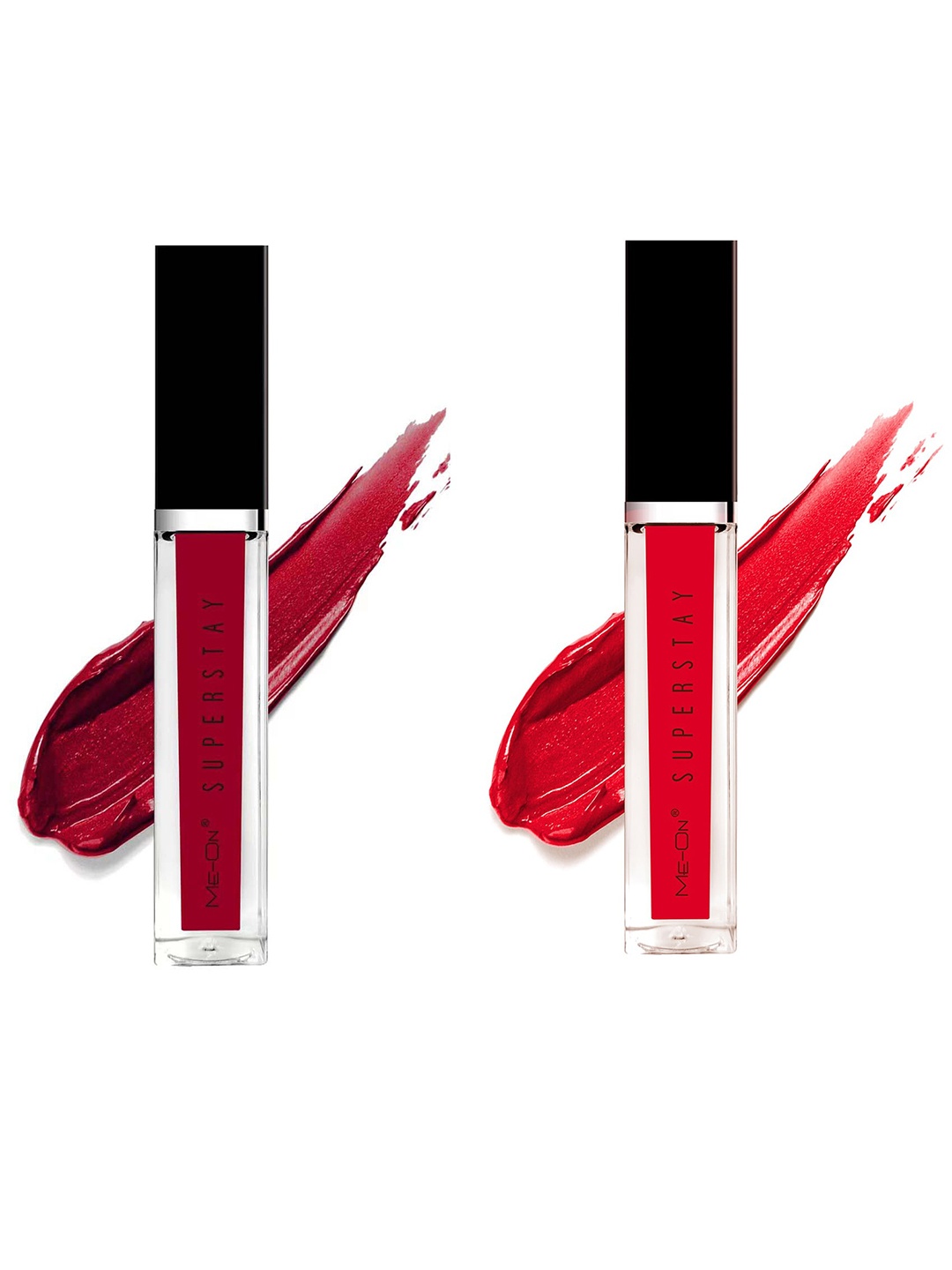 

ME-ON Set Of 2 Super Stay Lip Gloss - Rich Red 01 & Indian Red 04, Maroon