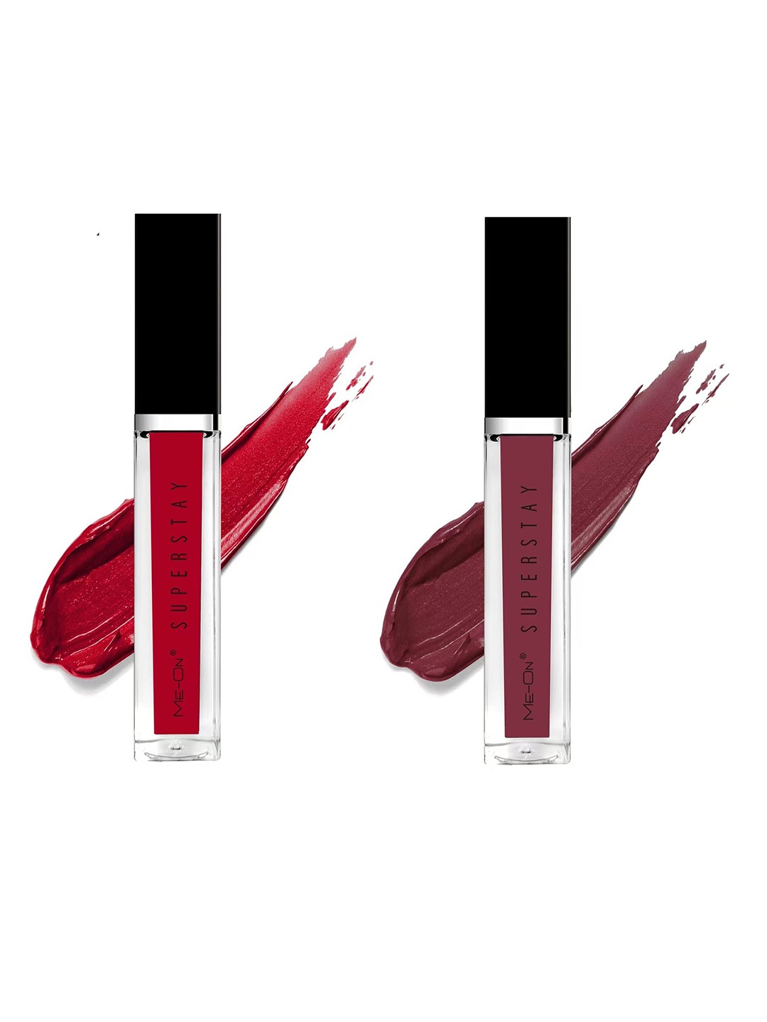 

ME-ON Set of 2 Super Stay Lip Gloss - Rose Petal 08 & Burgundy 14, Red