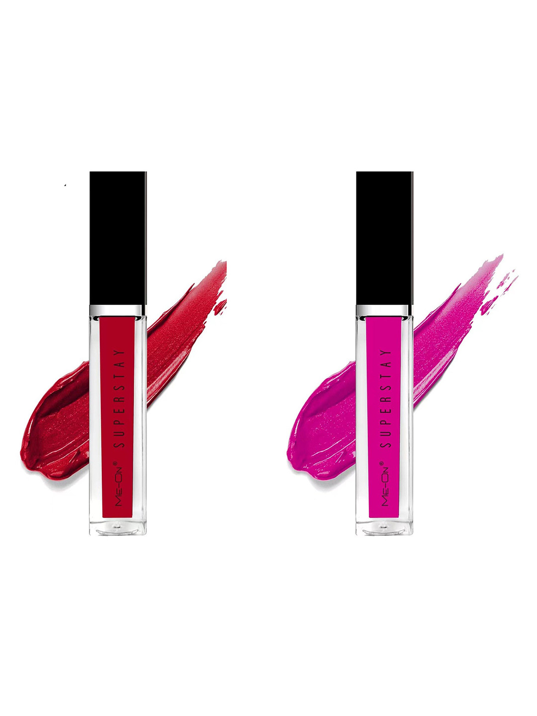 

ME-ON Set of 2 Super Stay Lip Gloss - Rose Petal 08 & Passionate Pink 10, Red