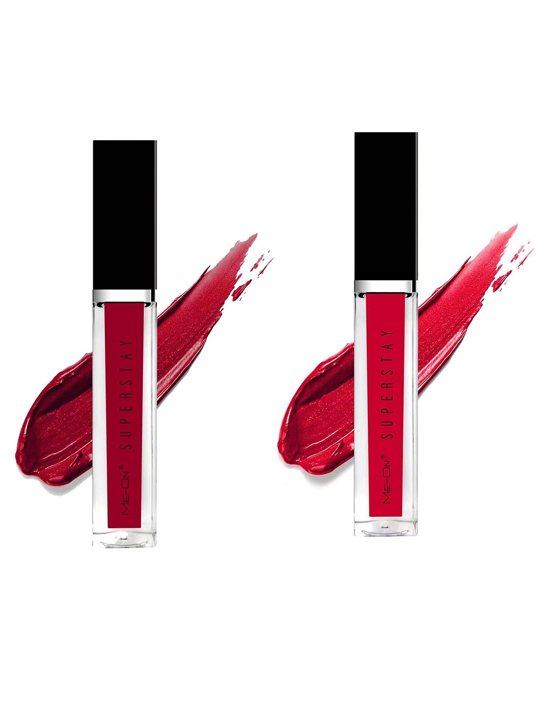 

ME-ON Set Of 2 Super Stay Lip Gloss - Rich Red 01 & Red Allure 02, Maroon