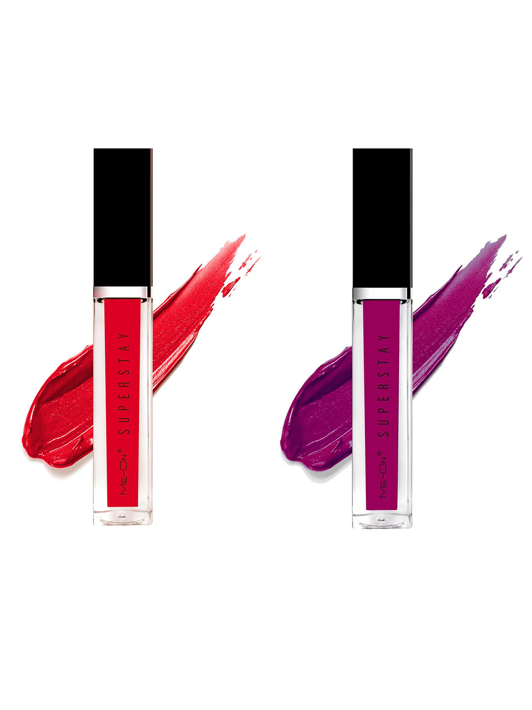 

ME-ON Set Of 2 Super Stay Lip Gloss - Indian Red 04 & Purple Affair 16