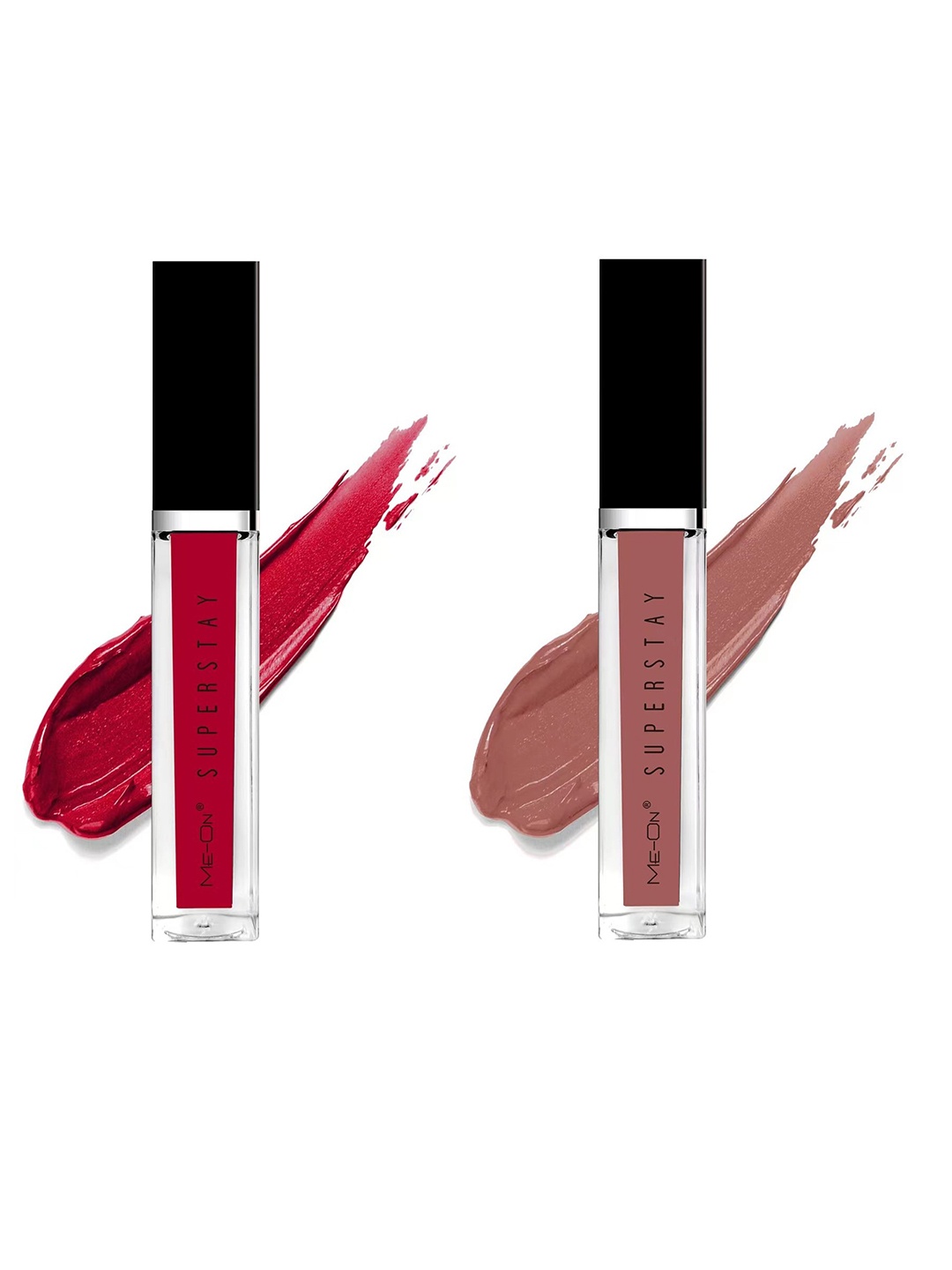 

ME-ON Set Of 2 Super Stay Lip Gloss - Glam Red 05 & Nude Nuance 20