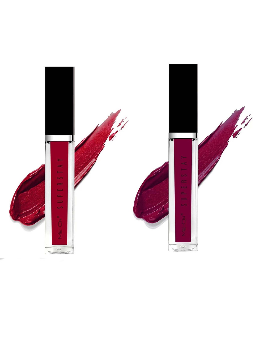 

ME-ON Set Of 2 Super Stay Lip Gloss - Rich Red 01 & Red Wine 12, Maroon