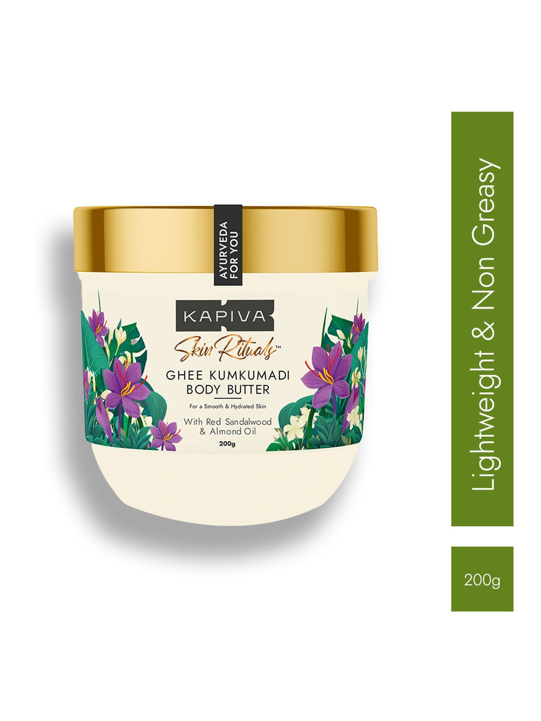 

Kapiva Ghee Kumkumadi Body Butter for All Skin Types - 200 g, Peach