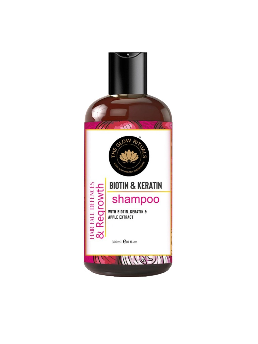 

THE GLOW RITUALS Biotin & Keratin with Apple Extract Shampoo 300ml, Off white