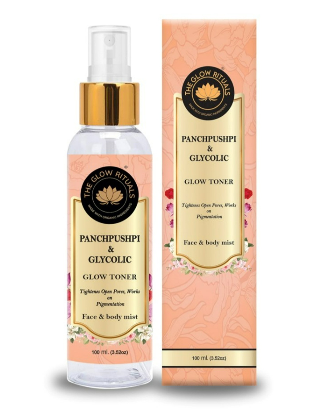 

THE GLOW RITUALS Panchpushpi & Glycolic Glow Toner 100ml, Transparent