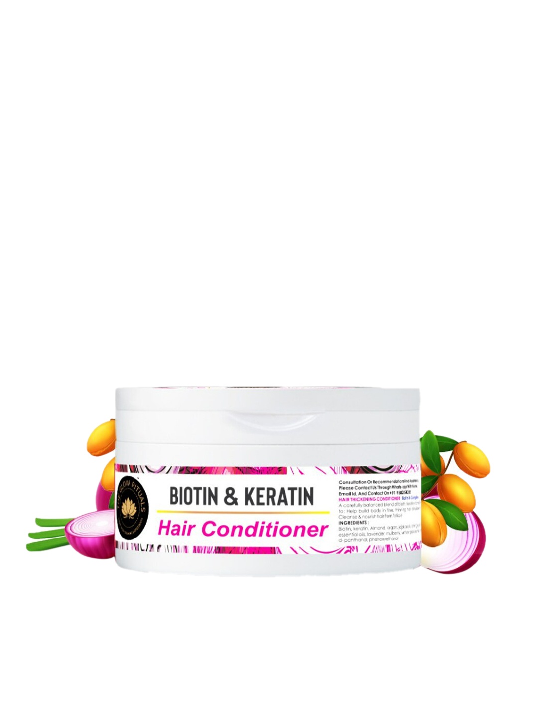 

THE GLOW RITUALS Biotin & Keratin Conditioner 200g, White