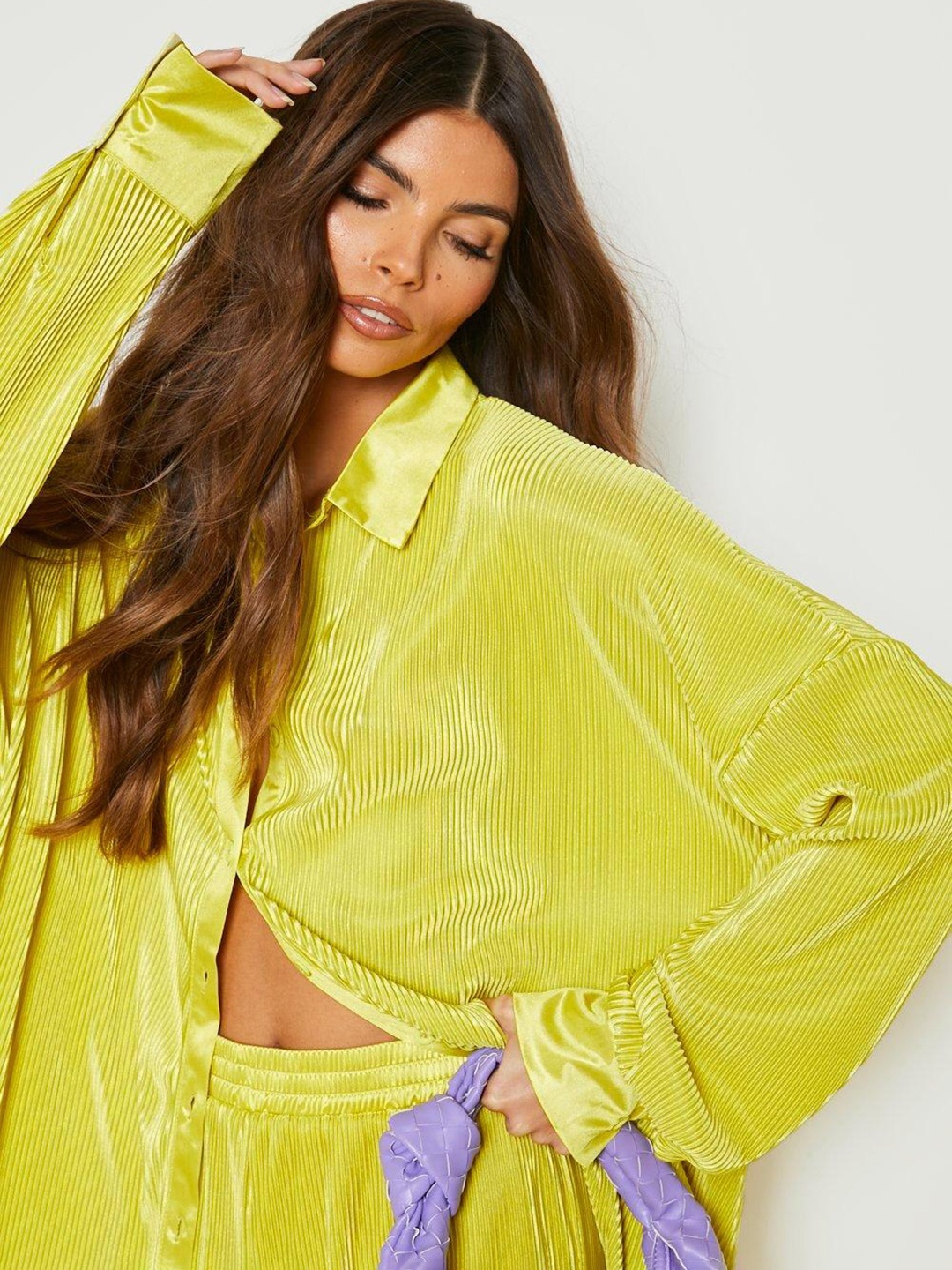 

Boohoo Women Green Oversized Casual Shirt