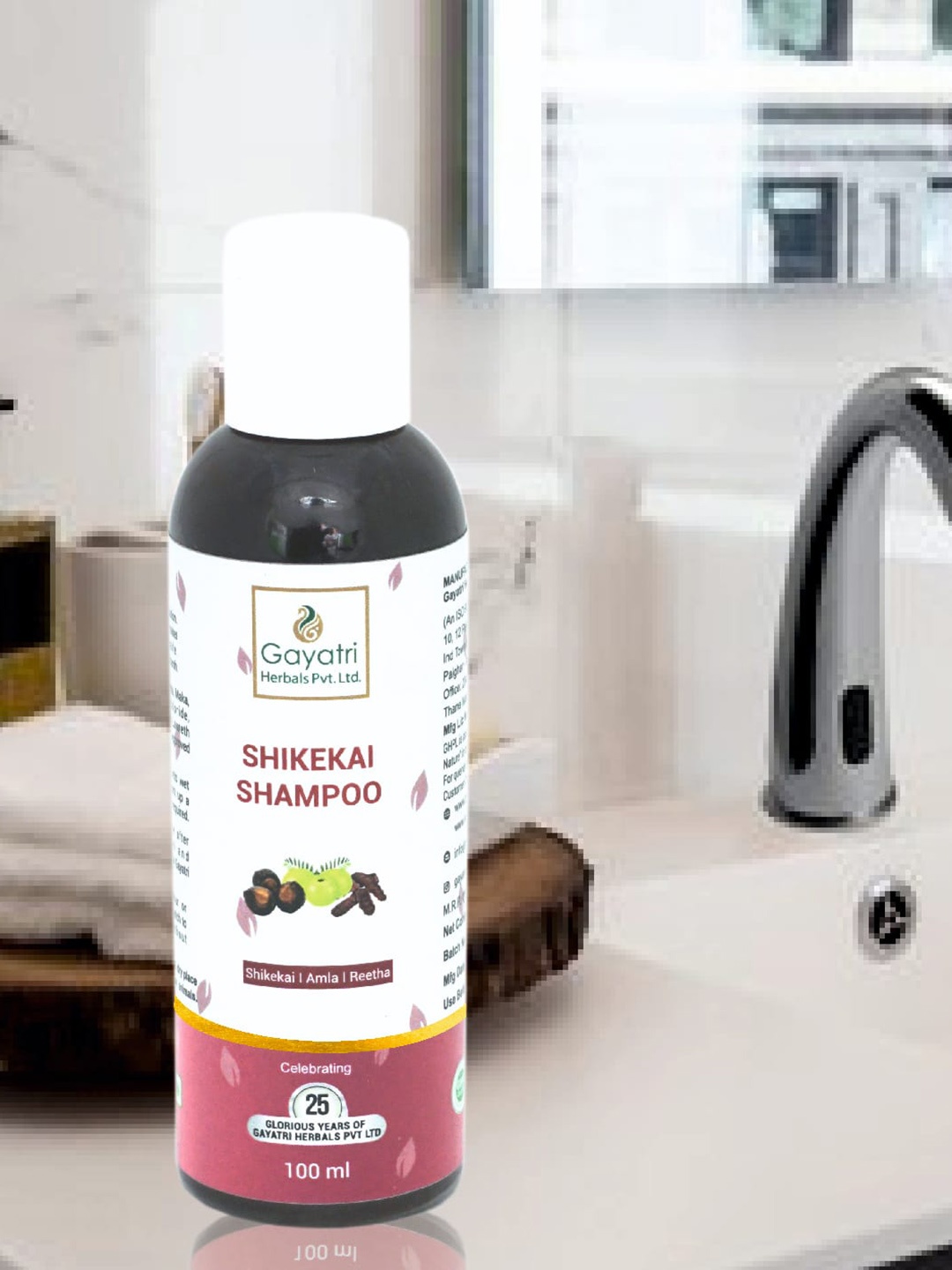 

Gayatri Herbals Shikekai Shampoo 100ml, White