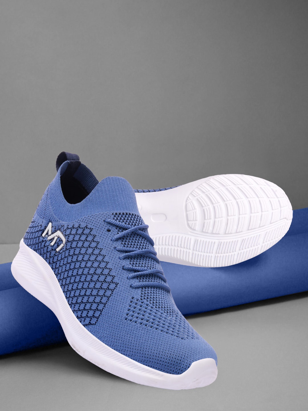 

M7 by Metronaut Men Blue Woven Design Sneakers