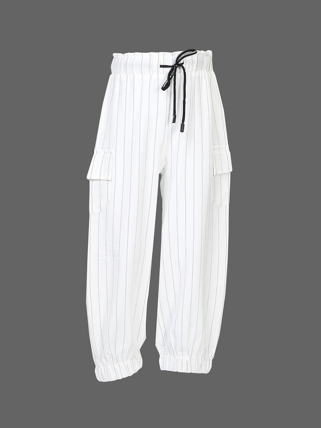 

Hunny Bunny Girls White Striped Joggers