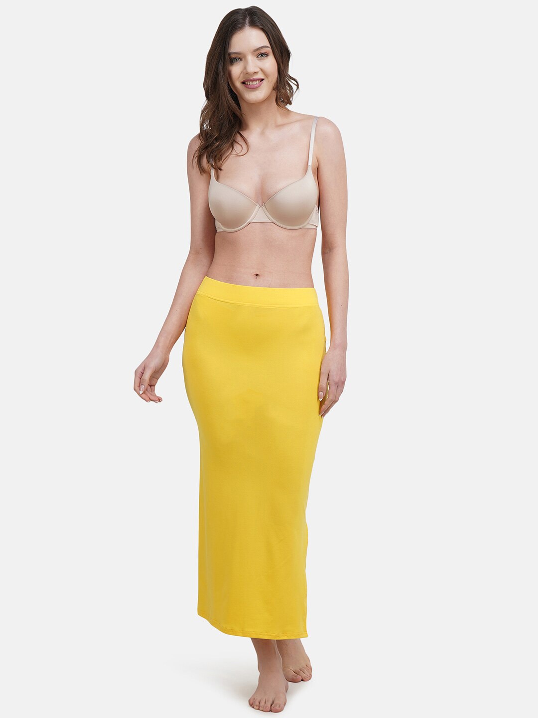 

Hill Islands Premium Yellow Saree Shapewear